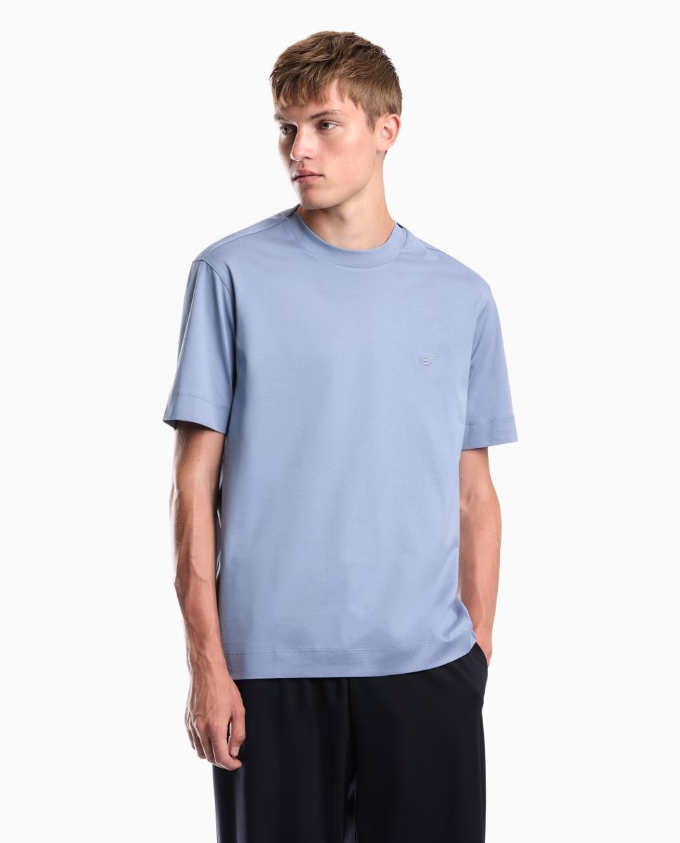 Imagem 0 de T-shirt de Manga Curta e Gola Redonda com Logótipo no Mesmo Tom