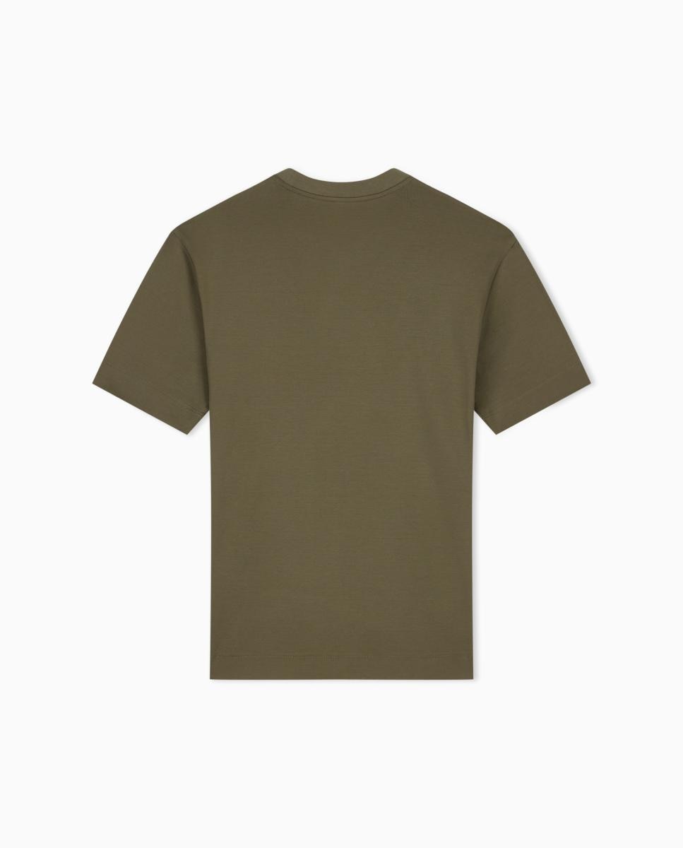 Camiseta de hombre manga corta con logo estampado - Emporio Armani - Verde militar Verde militar-7