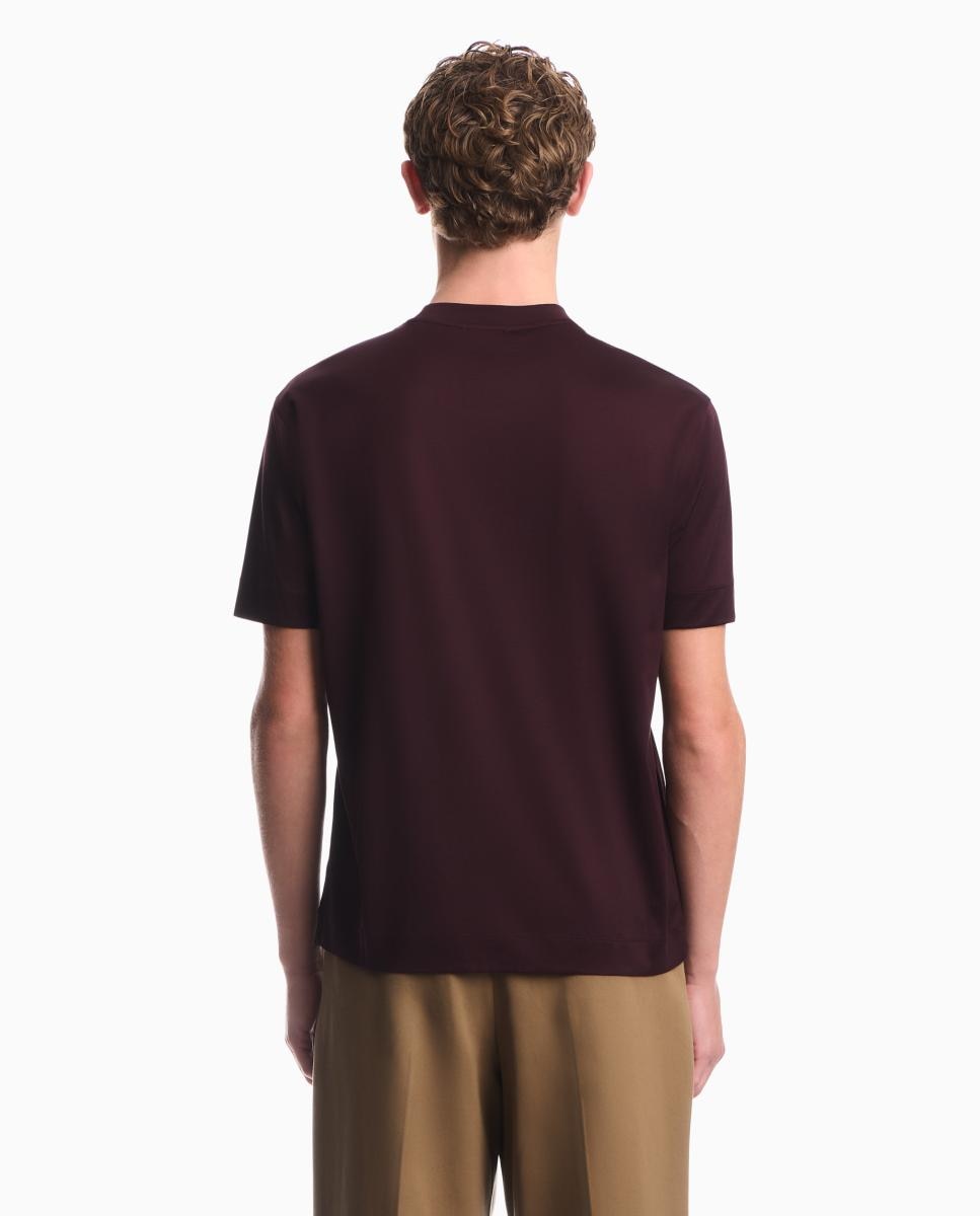 Camiseta de hombre manga corta con logo estampado - Emporio Armani - Burdeos Burdeos-2
