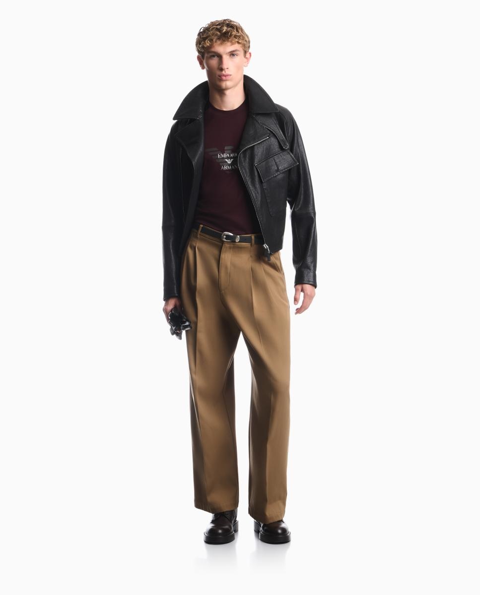 Camiseta de hombre manga corta con logo estampado - Emporio Armani - Burdeos Burdeos-8