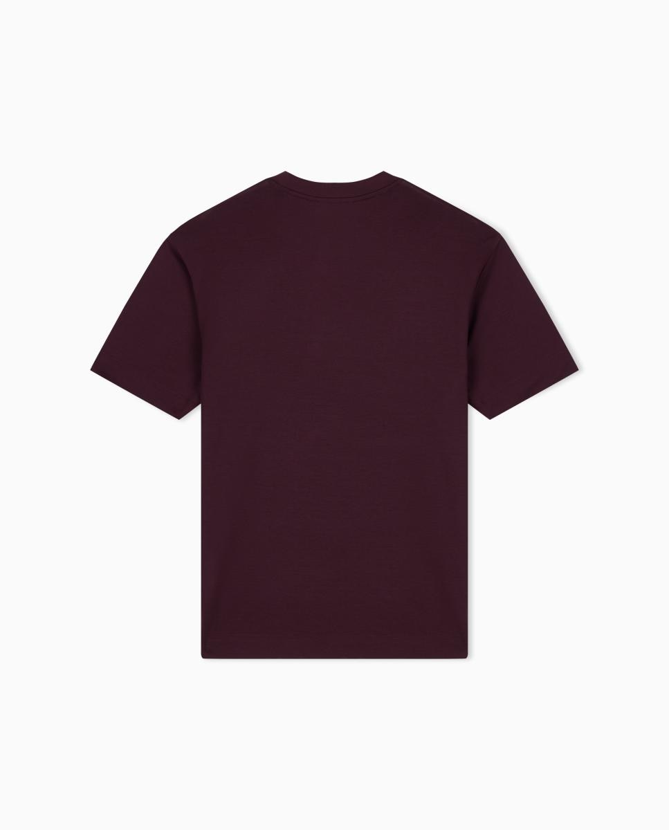 Camiseta de hombre manga corta con logo estampado - Emporio Armani - Burdeos Burdeos-7