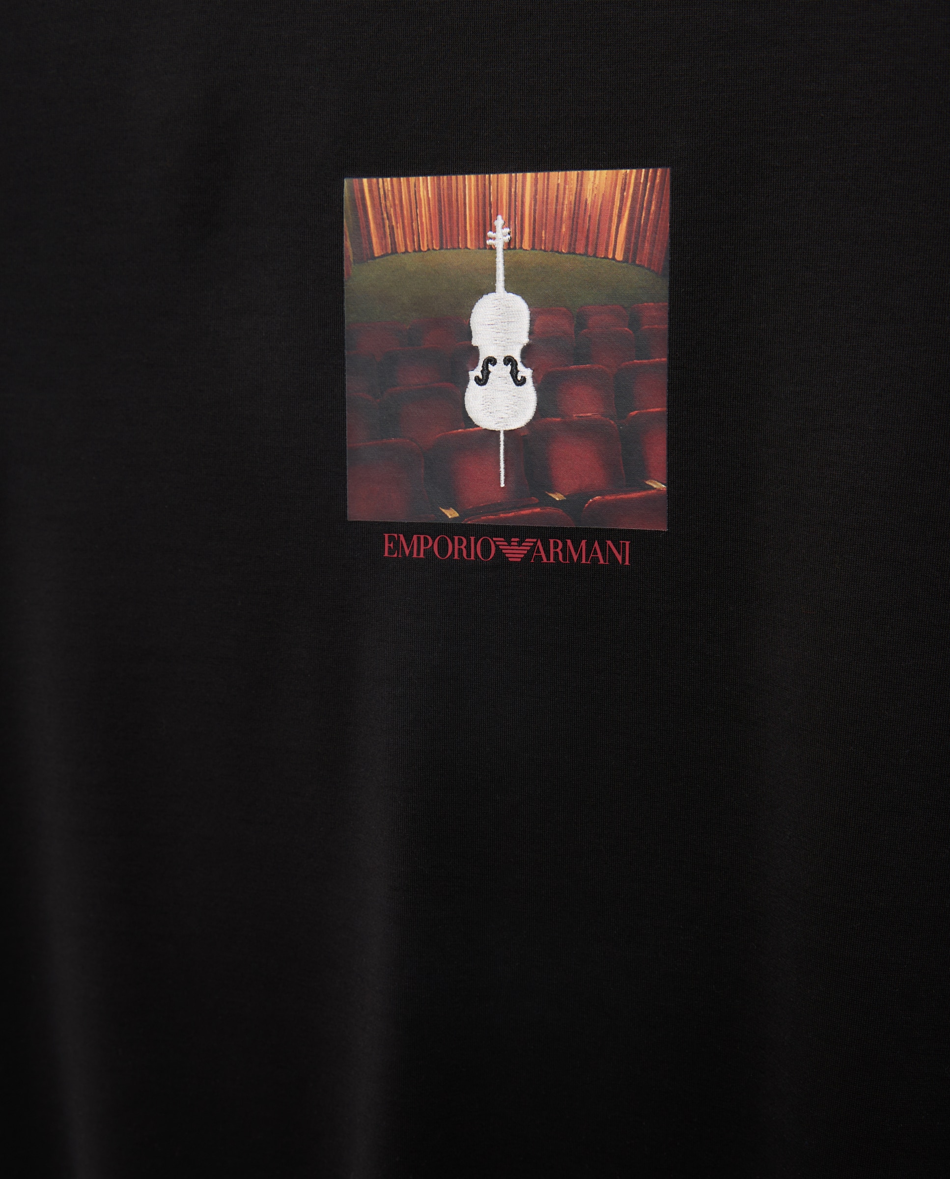 Imagen 2 de Camiseta de hombre manga corta con estampado musical - Emporio Armani - Negro Negro