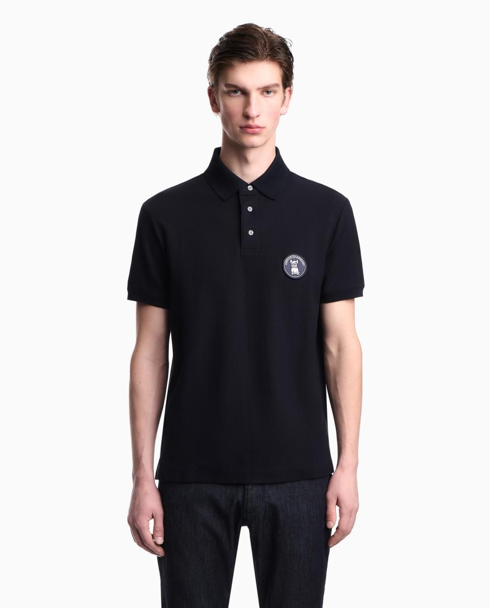 Imagem 0 de Polo Piqué de Manga Curta com Logótipo Redondo