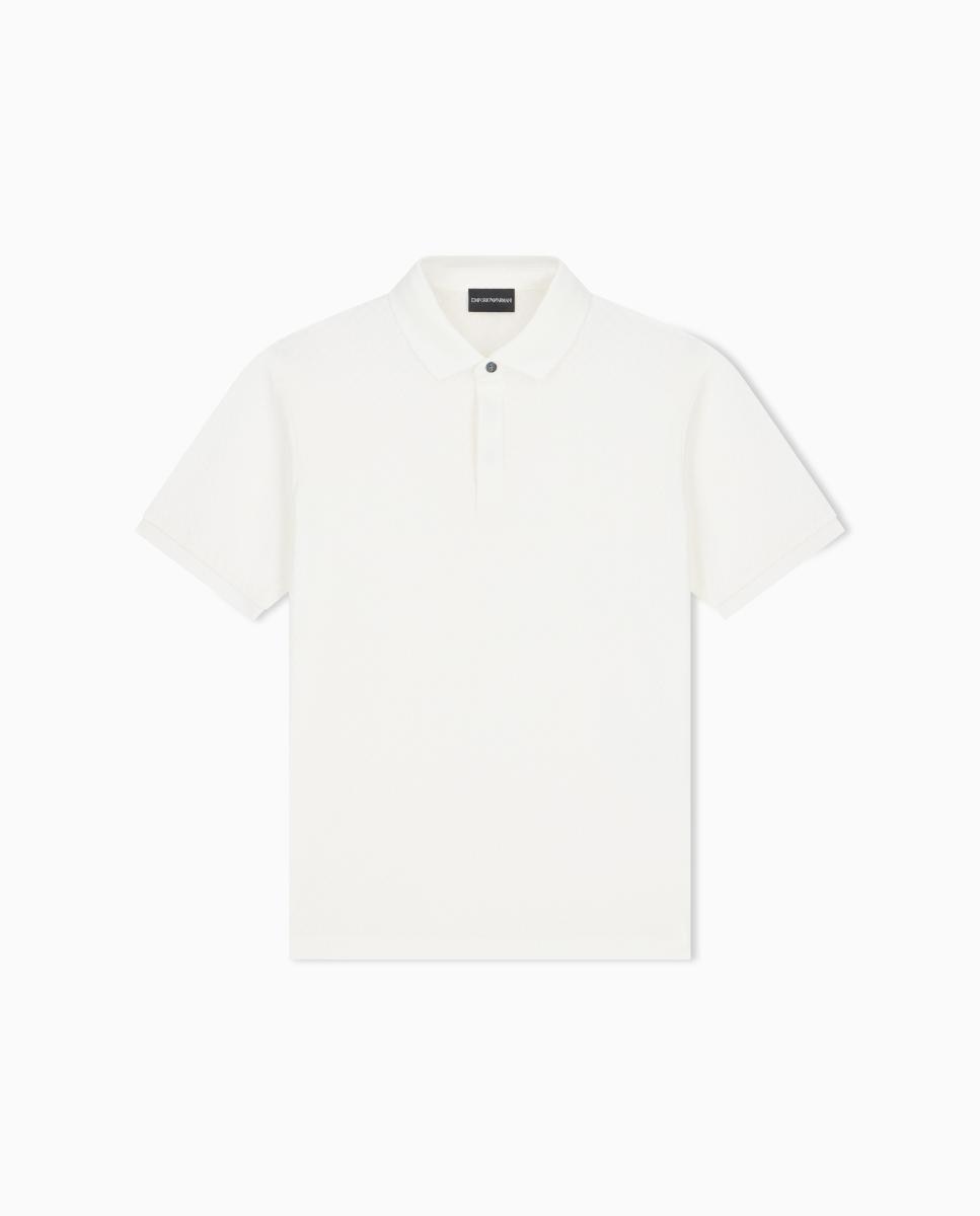 Polo de Manga Curta com Logótipo no Peito Branco-7