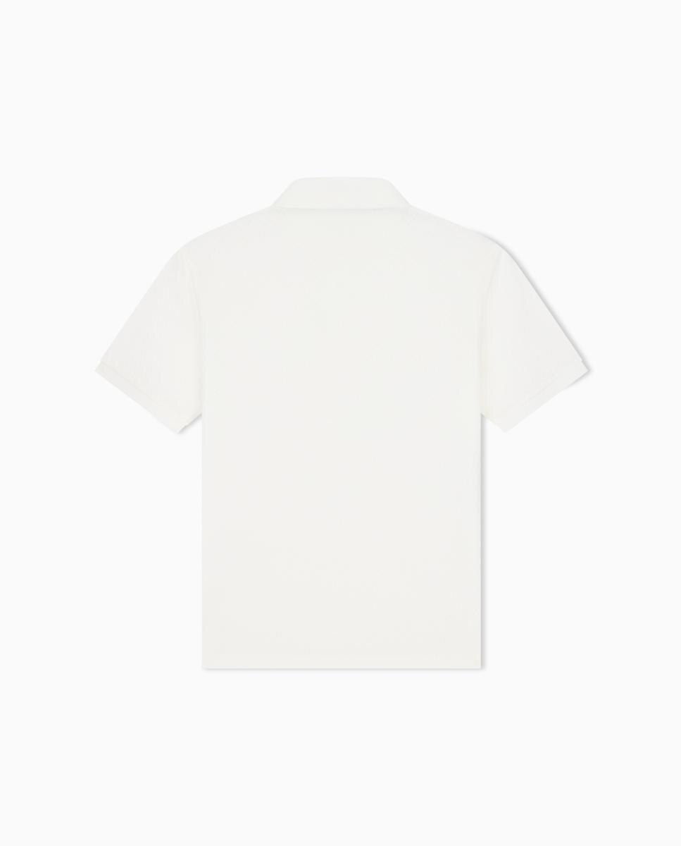 Polo de Manga Curta com Logótipo no Peito Branco-8
