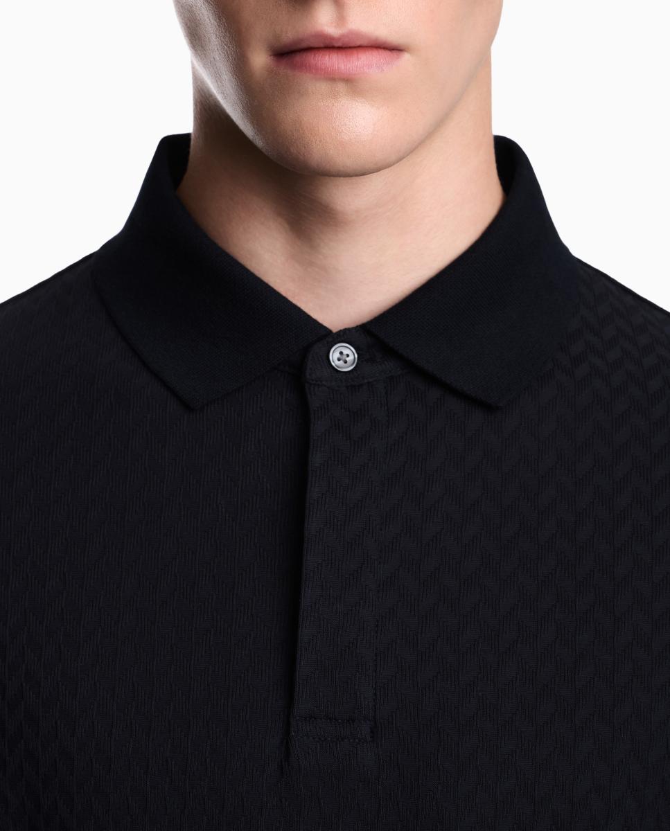 Polo de hombre de managa corta slim fit - Emporio Armani - Azul marino Azul marino-5
