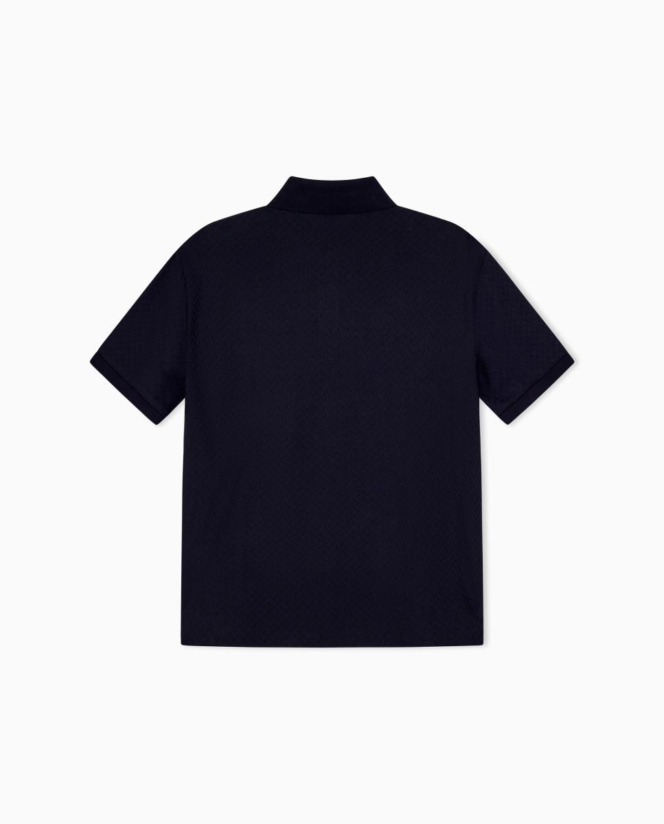 Polo de hombre de managa corta slim fit - Emporio Armani - Azul marino Azul marino-8