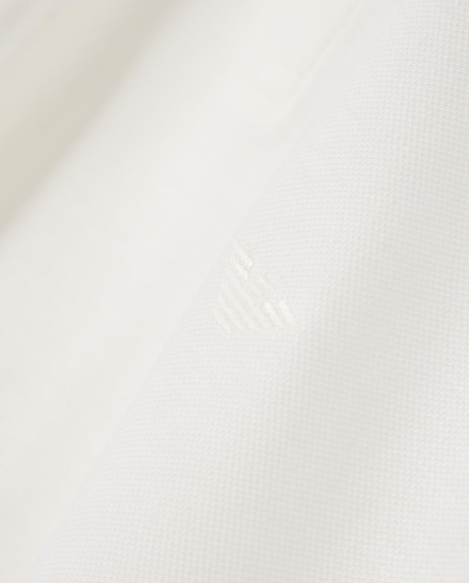 Polo Slim Fit com Manga Curta Branco-5