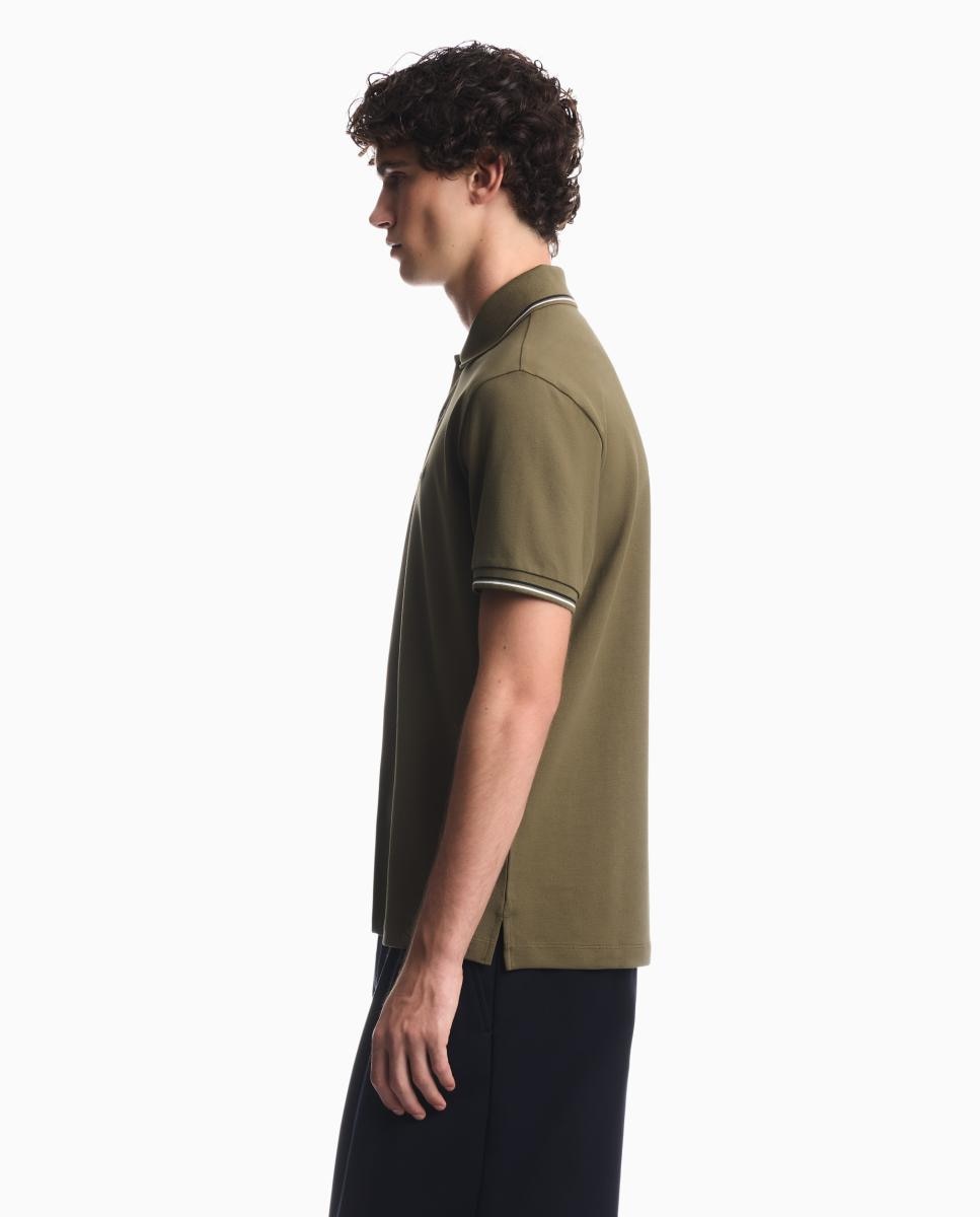 Imagen 3 de Polo de hombre manga corta regular fit - Emporio Armani - Verde militar Verde militar