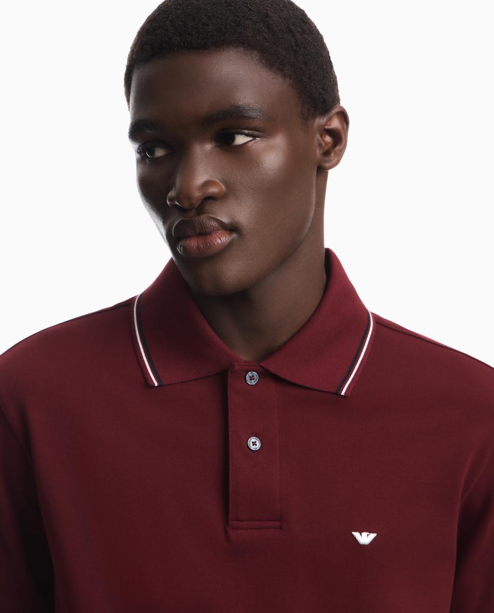 Imagen 4 de Polo de hombre manga corta regular fit - Emporio Armani - Burdeos Burdeos