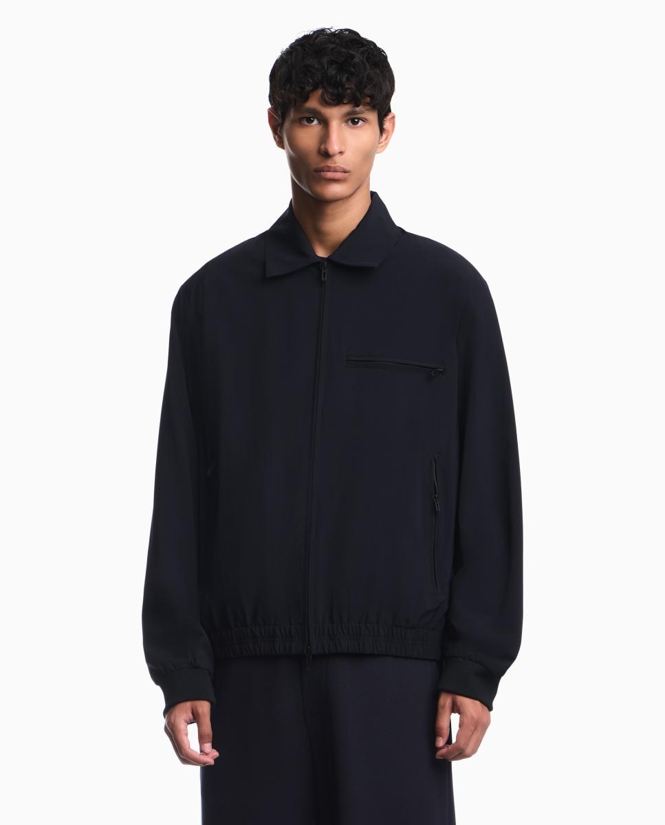 Imagen 1 de Cazadora de hombre cuelo camisero con cremallera - Emporio Armani - Azul marino Azul marino