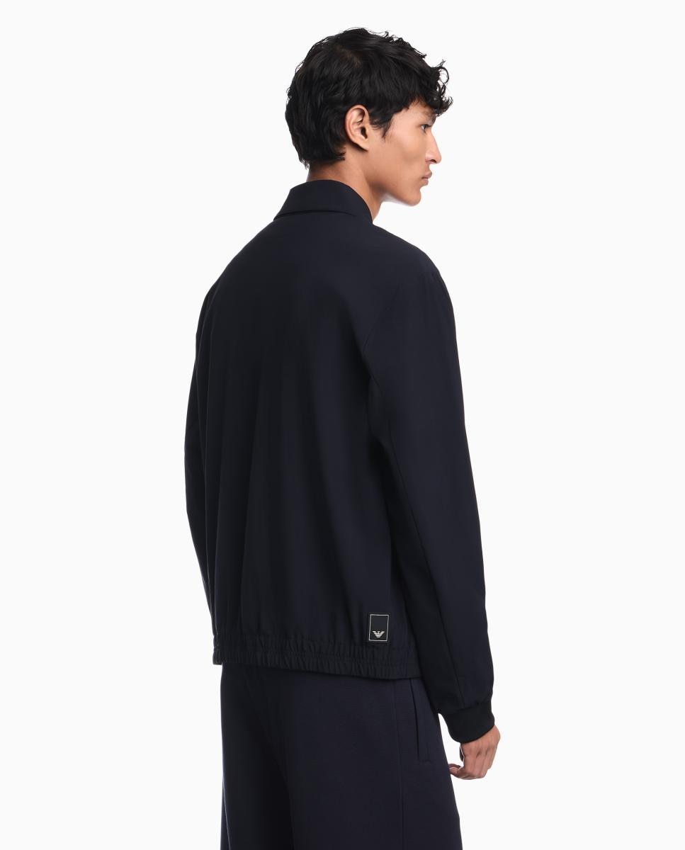 Imagen 2 de Cazadora de hombre cuelo camisero con cremallera - Emporio Armani - Azul marino Azul marino