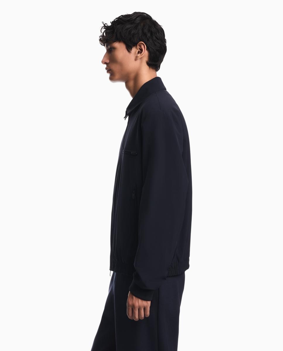 Imagen 3 de Cazadora de hombre cuelo camisero con cremallera - Emporio Armani - Azul marino Azul marino