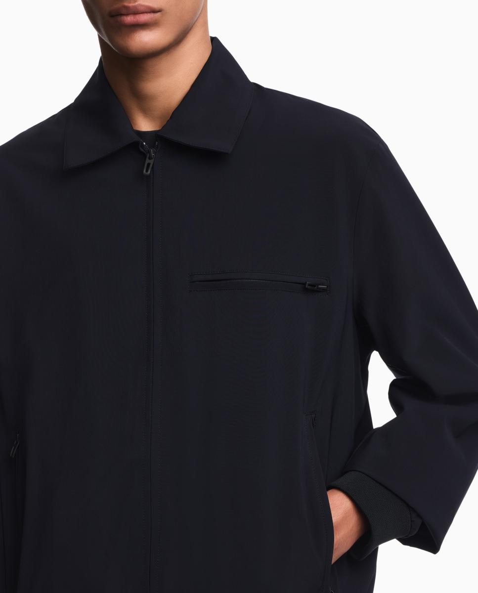 Imagen 4 de Cazadora de hombre cuelo camisero con cremallera - Emporio Armani - Azul marino Azul marino