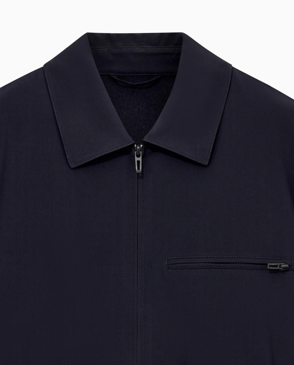 Imagen 5 de Cazadora de hombre cuelo camisero con cremallera - Emporio Armani - Azul marino Azul marino