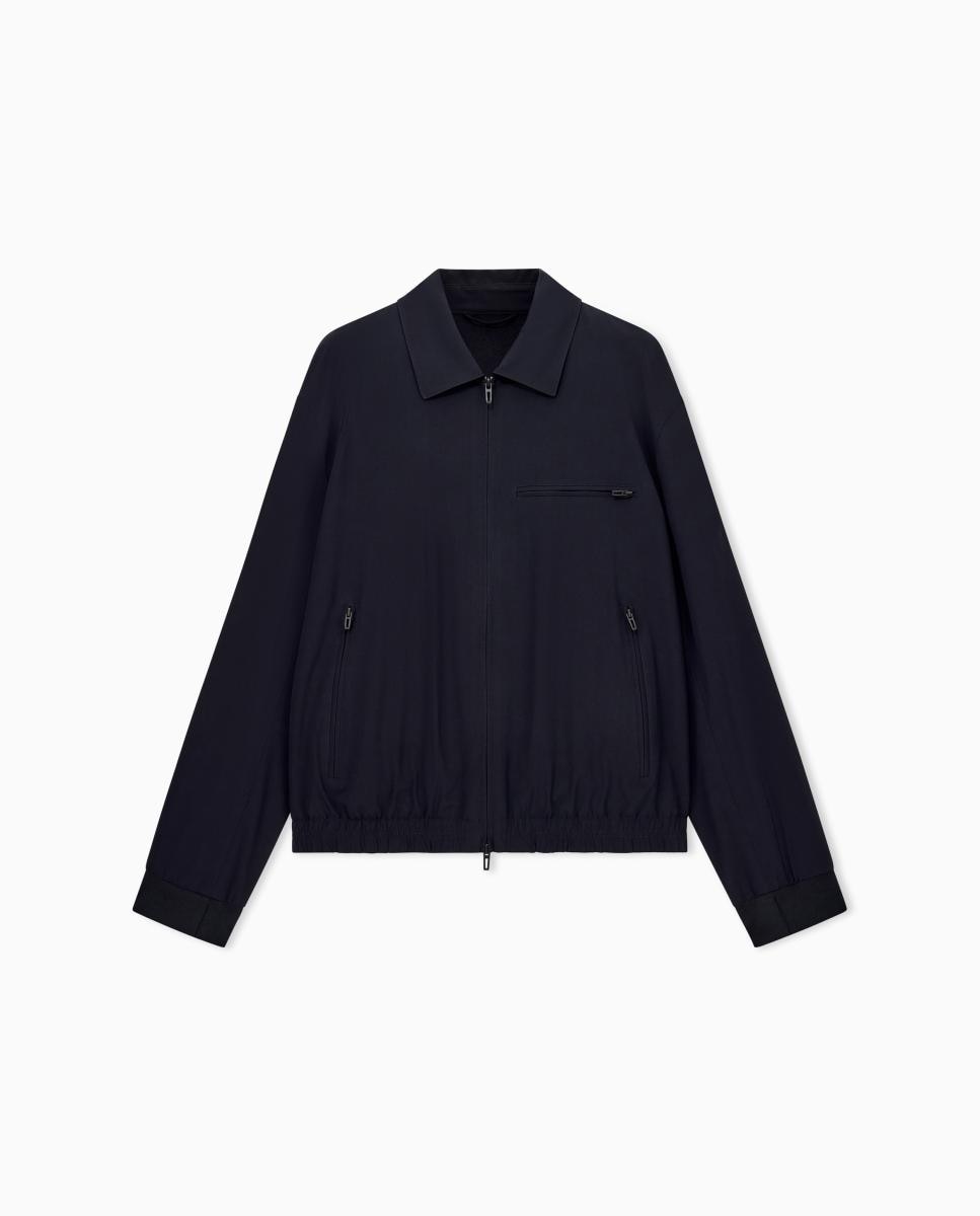 Imagen 6 de Cazadora de hombre cuelo camisero con cremallera - Emporio Armani - Azul marino Azul marino