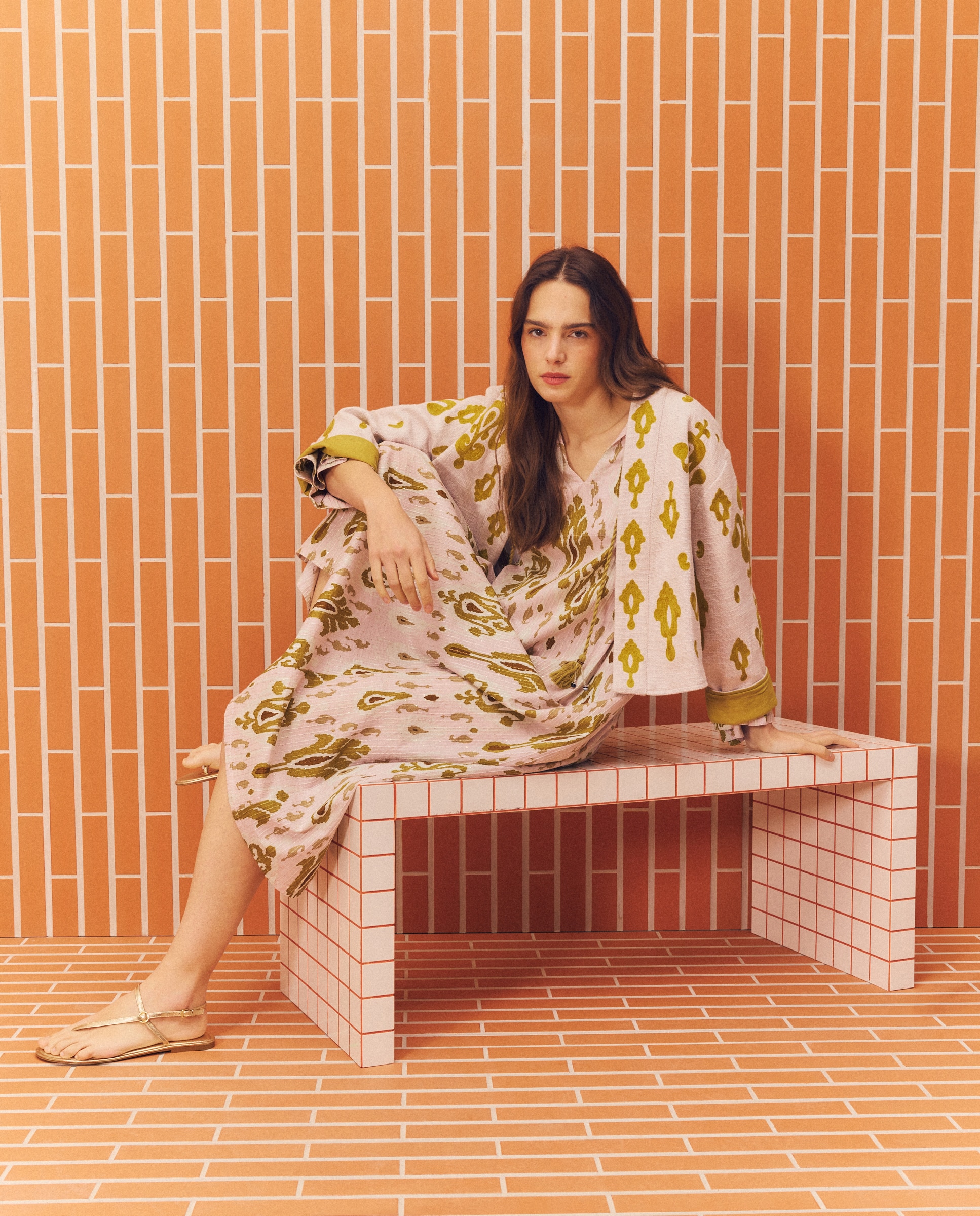 Imagem 0 de Kaftan com Estampado de Lantejoulas