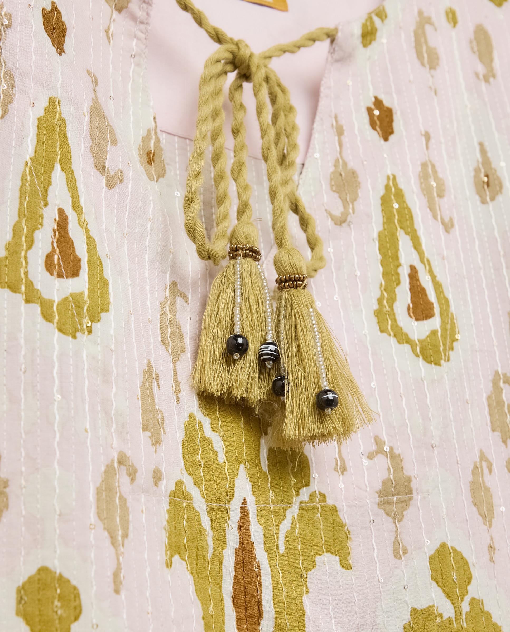 Kaftan com Estampado de Lantejoulas 283 Lavanda-5