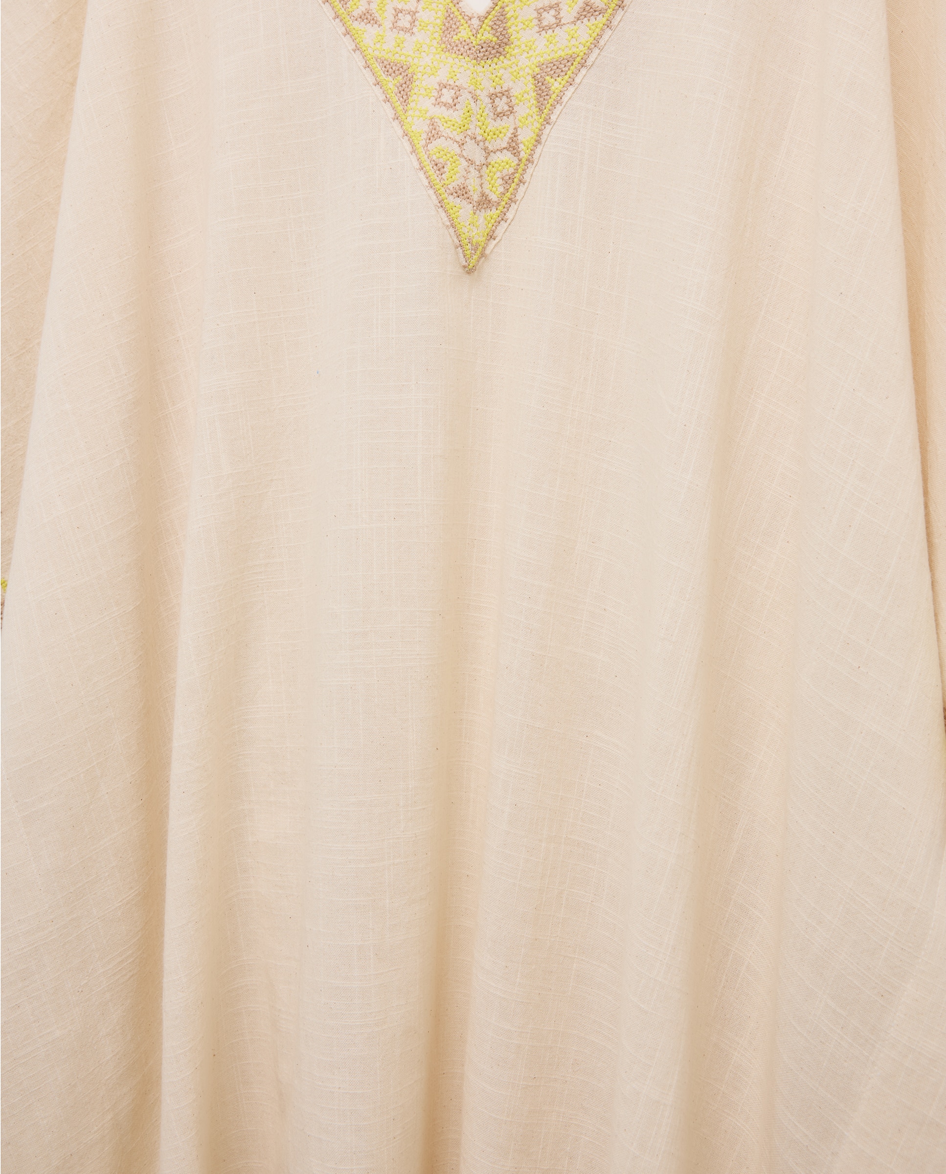Kaftan Curto de Ponto de Cruz 130 Marfim-5