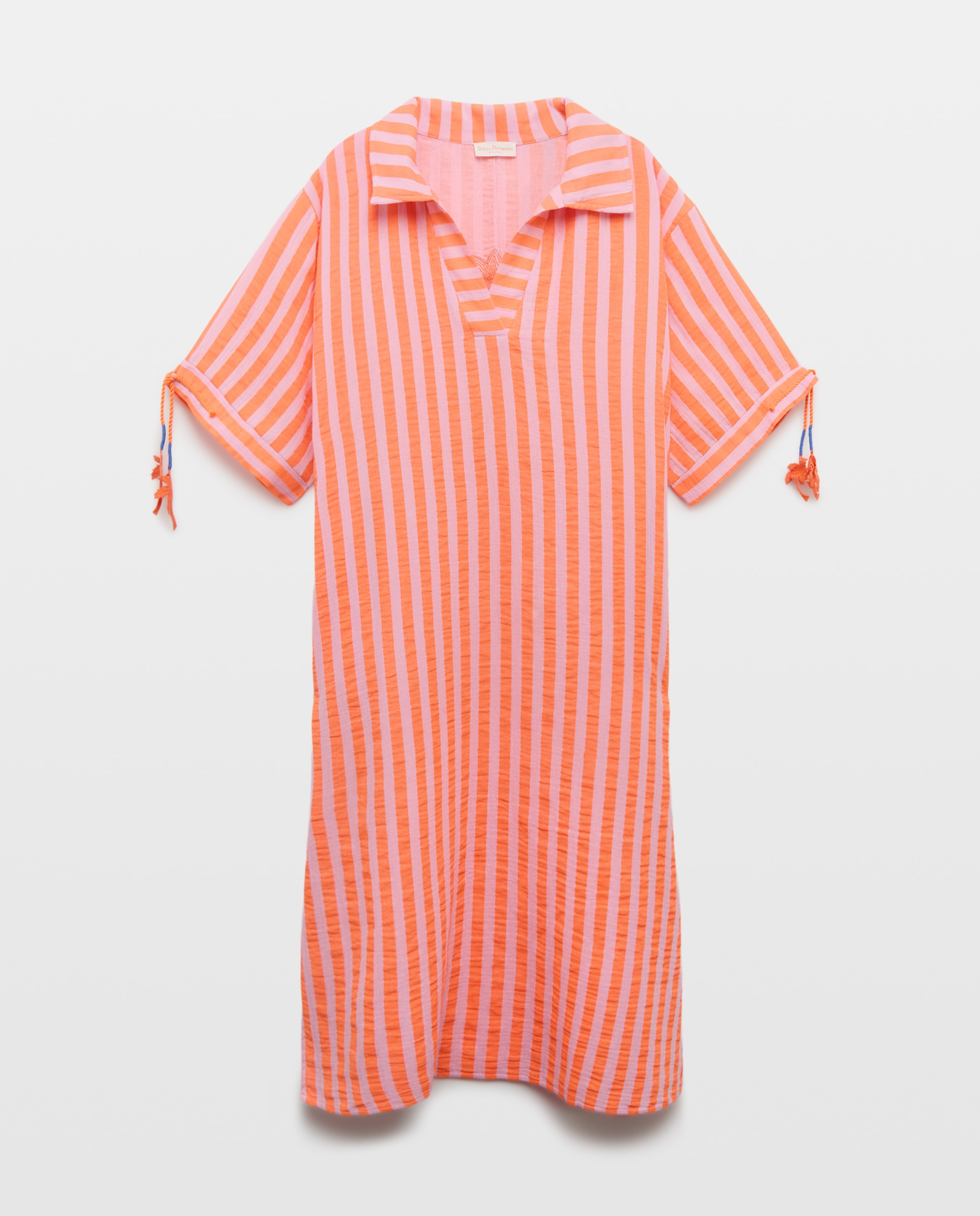 Kaftan às Riscas 660 Laranja-5
