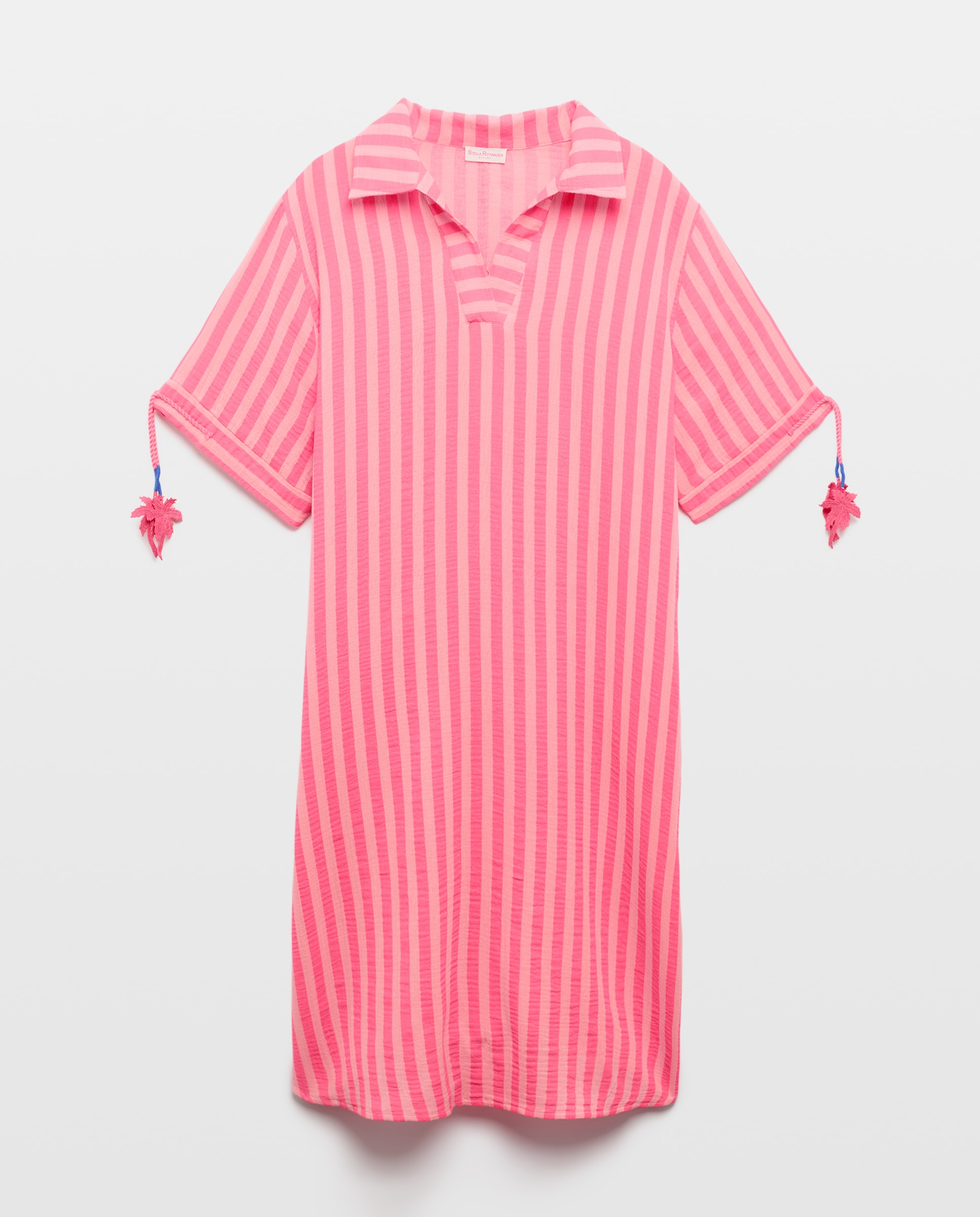 Kaftan às Riscas 240 Fúcsia-4