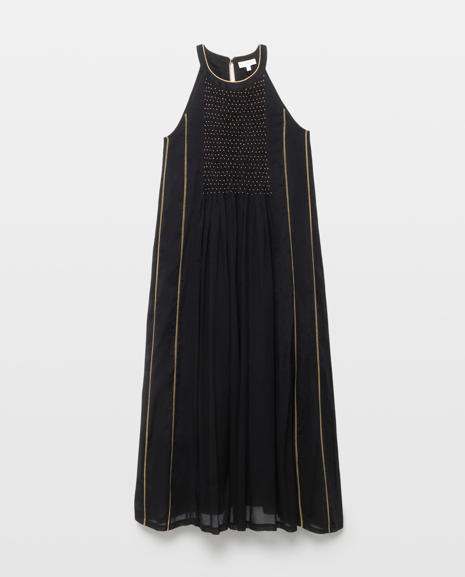 Vestido Halter com Detalhe de Beadings Preto-4