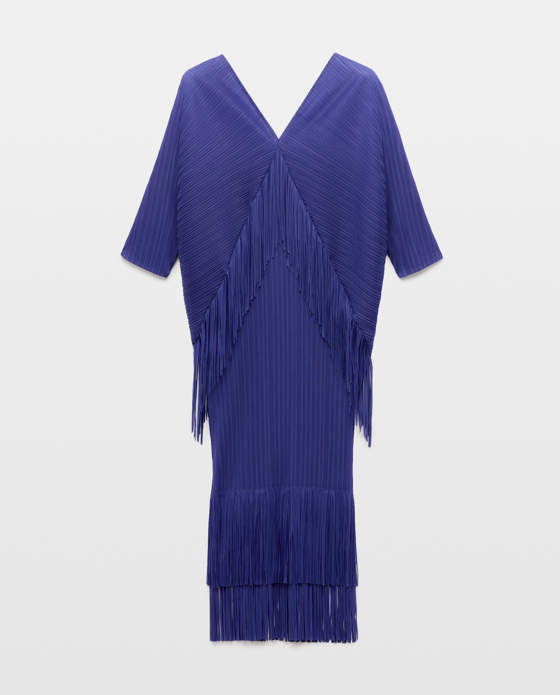 Vestido plissado 400 Azul-4