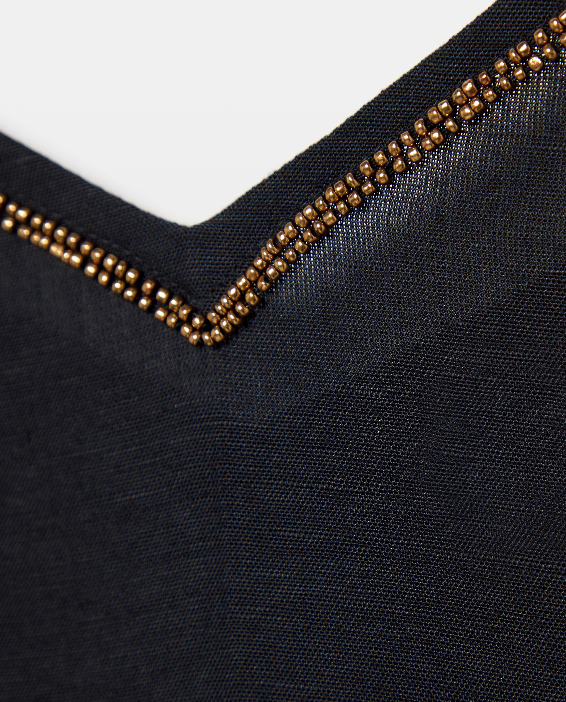 Vestido de Linho Liso Preto-2