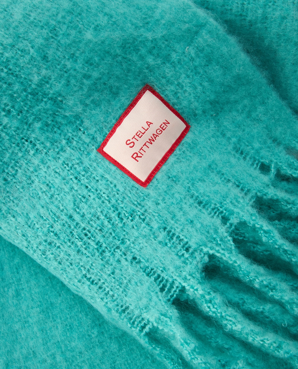 Cachecol Liso 450 Turquesa-3