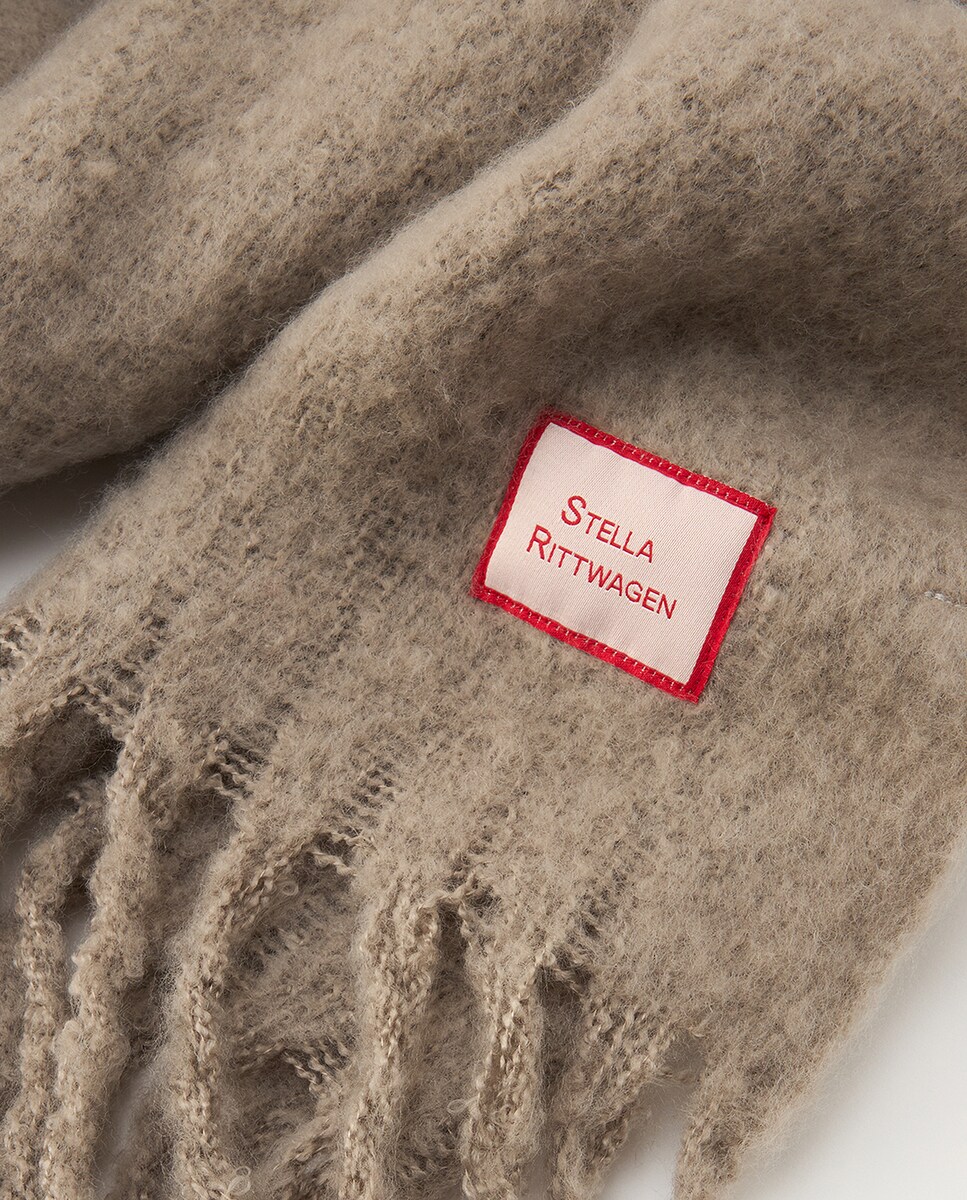 Cachecol Liso Cinzento-claro-3