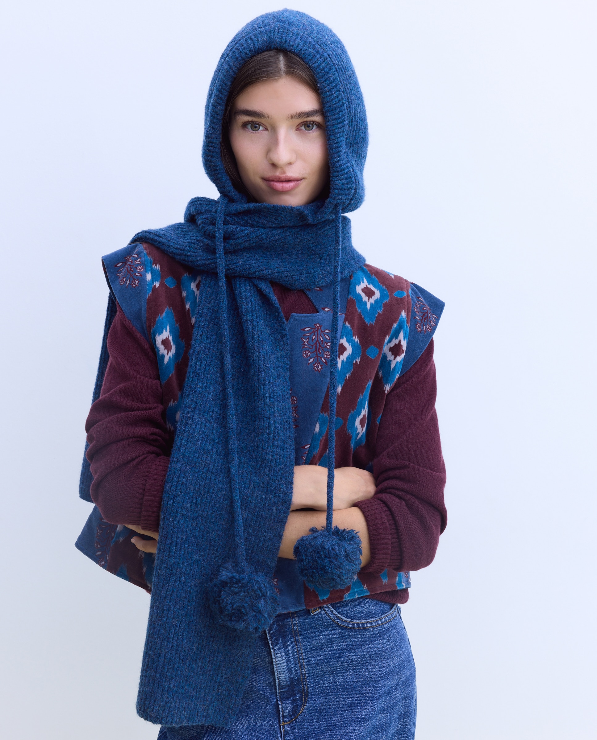 Balaclava punto liso - Stella Rittwagen - 400 Azul 400 Azul-3