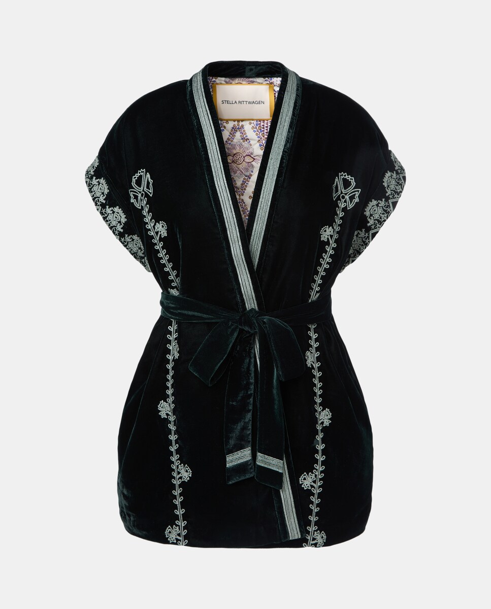 Colete de Veludo 400 Azul-5