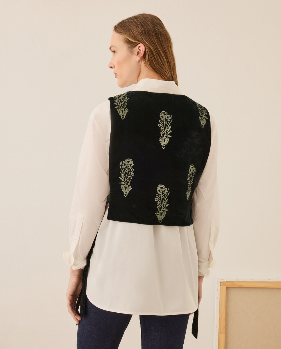 Peitilho de Veludo 530 Verde Escuro-3