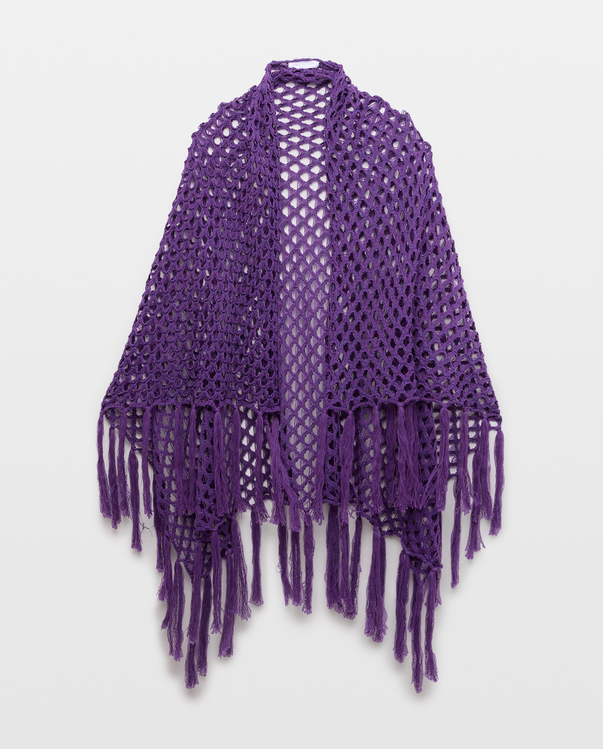 Imagen 0 de Toquilla de punto lúrex Morado