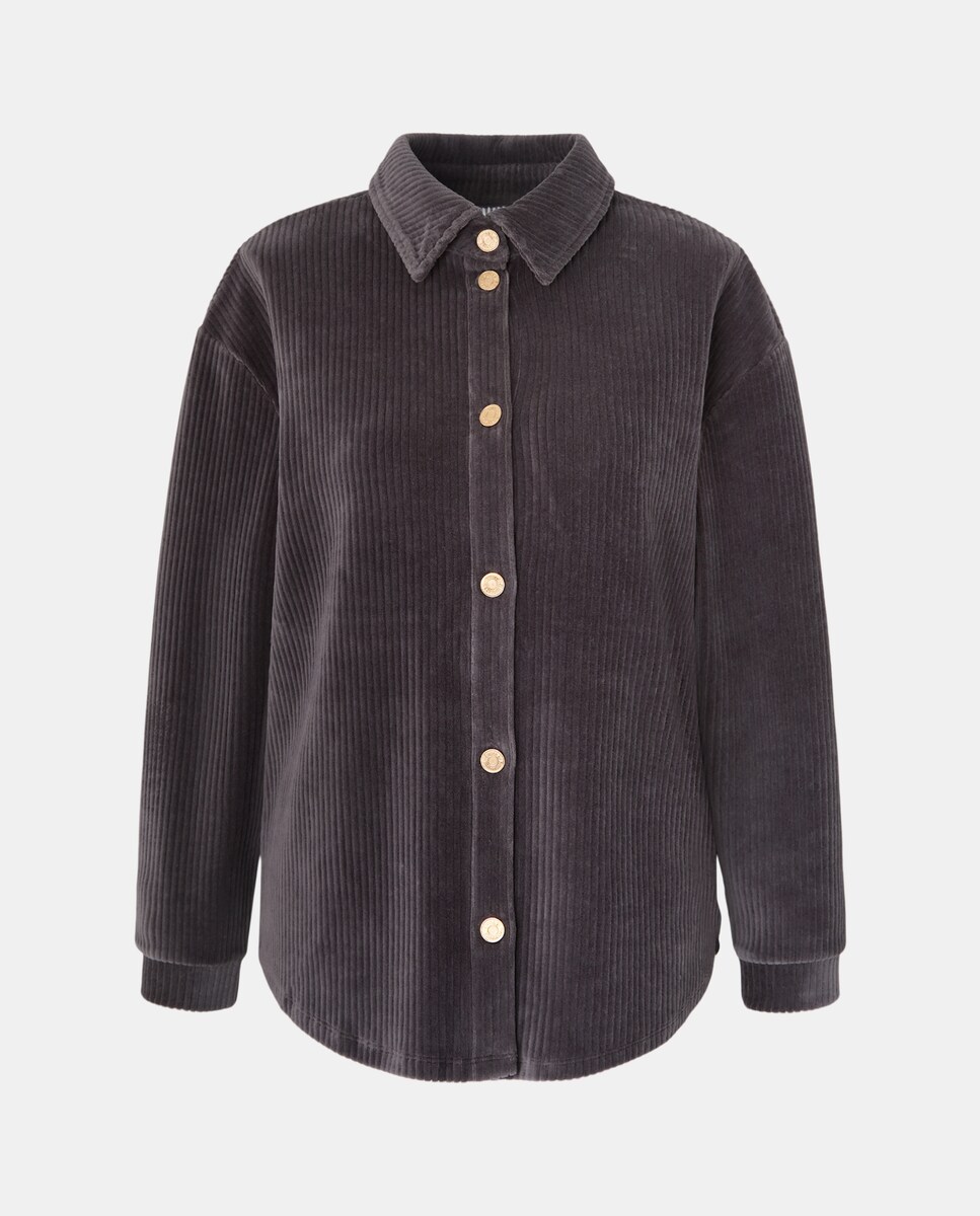 Sobrecamisa com Bolsos e Manga Comprida 830 Antracite-4