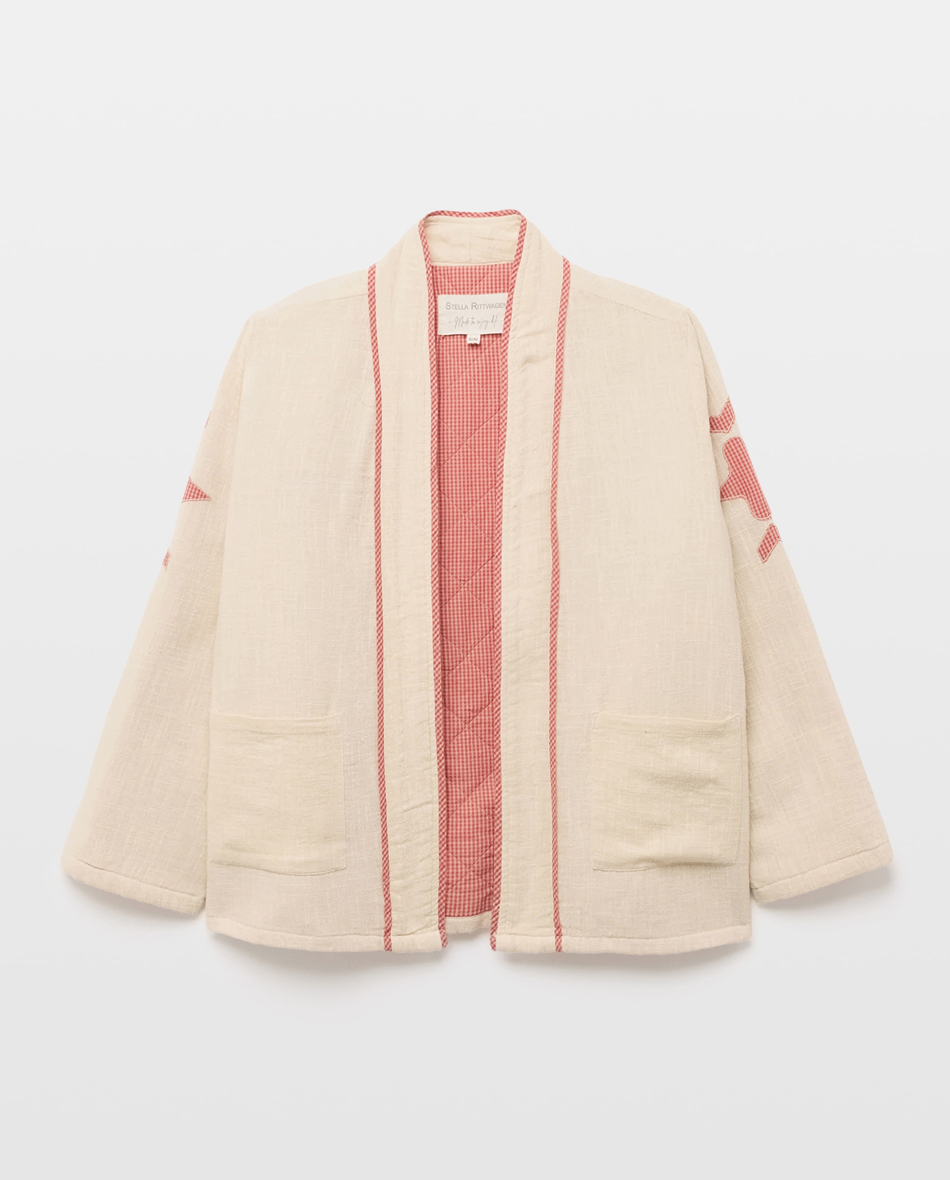 Casaco com Trabalho Bordado 150 Baunilha-4