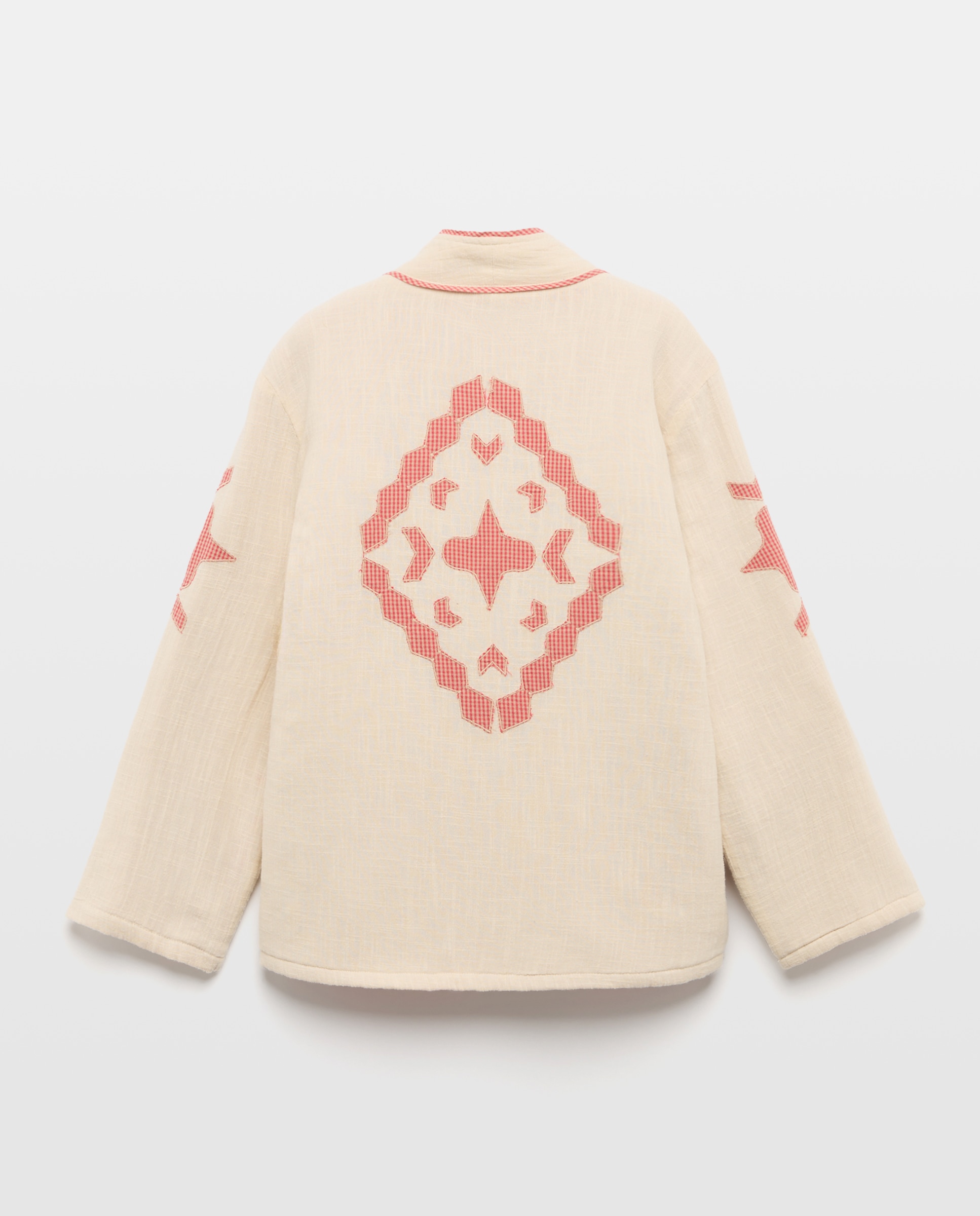 Casaco com Trabalho Bordado 150 Baunilha-5