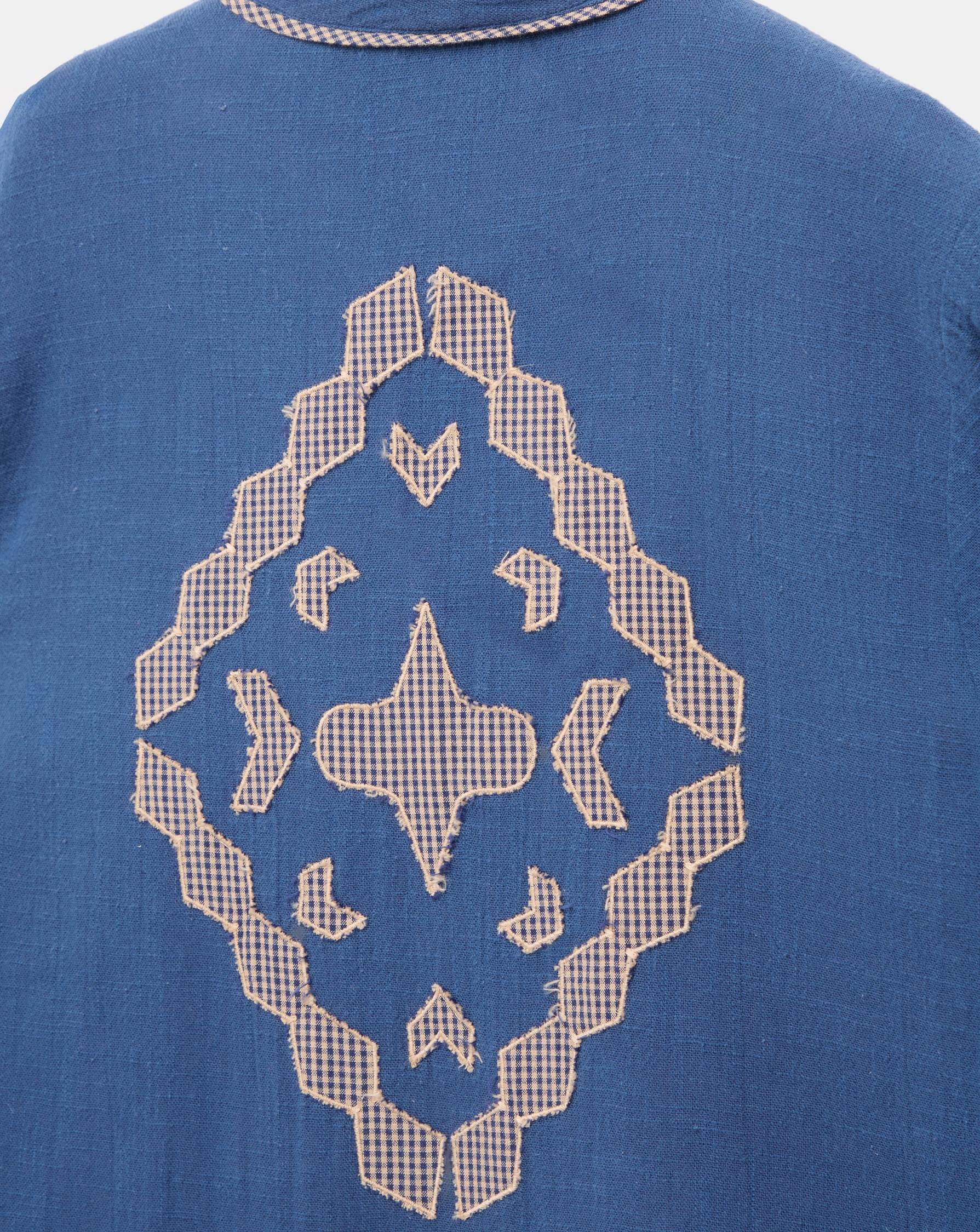 Casaco com Trabalho Bordado Azul Suave-3