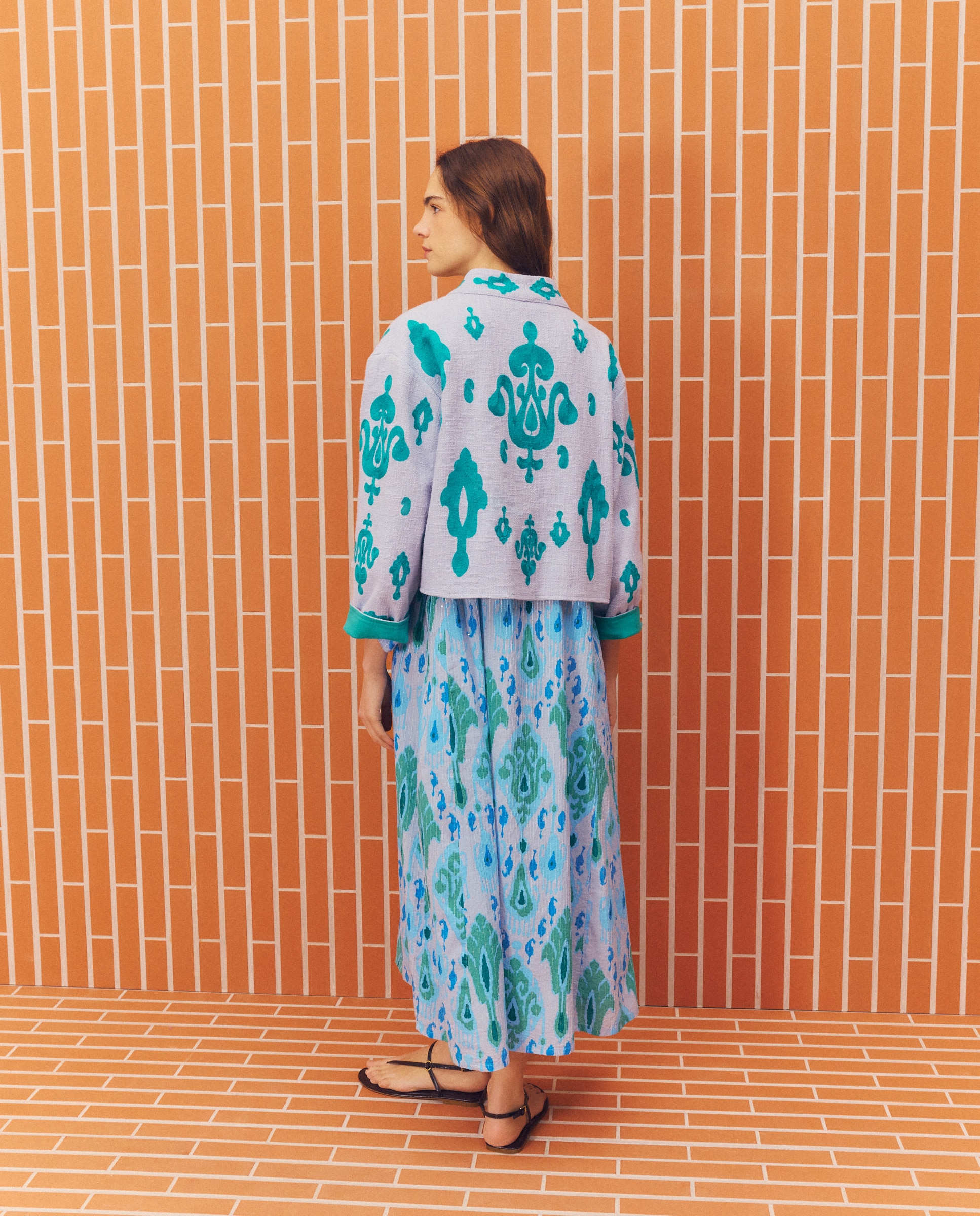 Casaco bordado 450 Turquesa-3