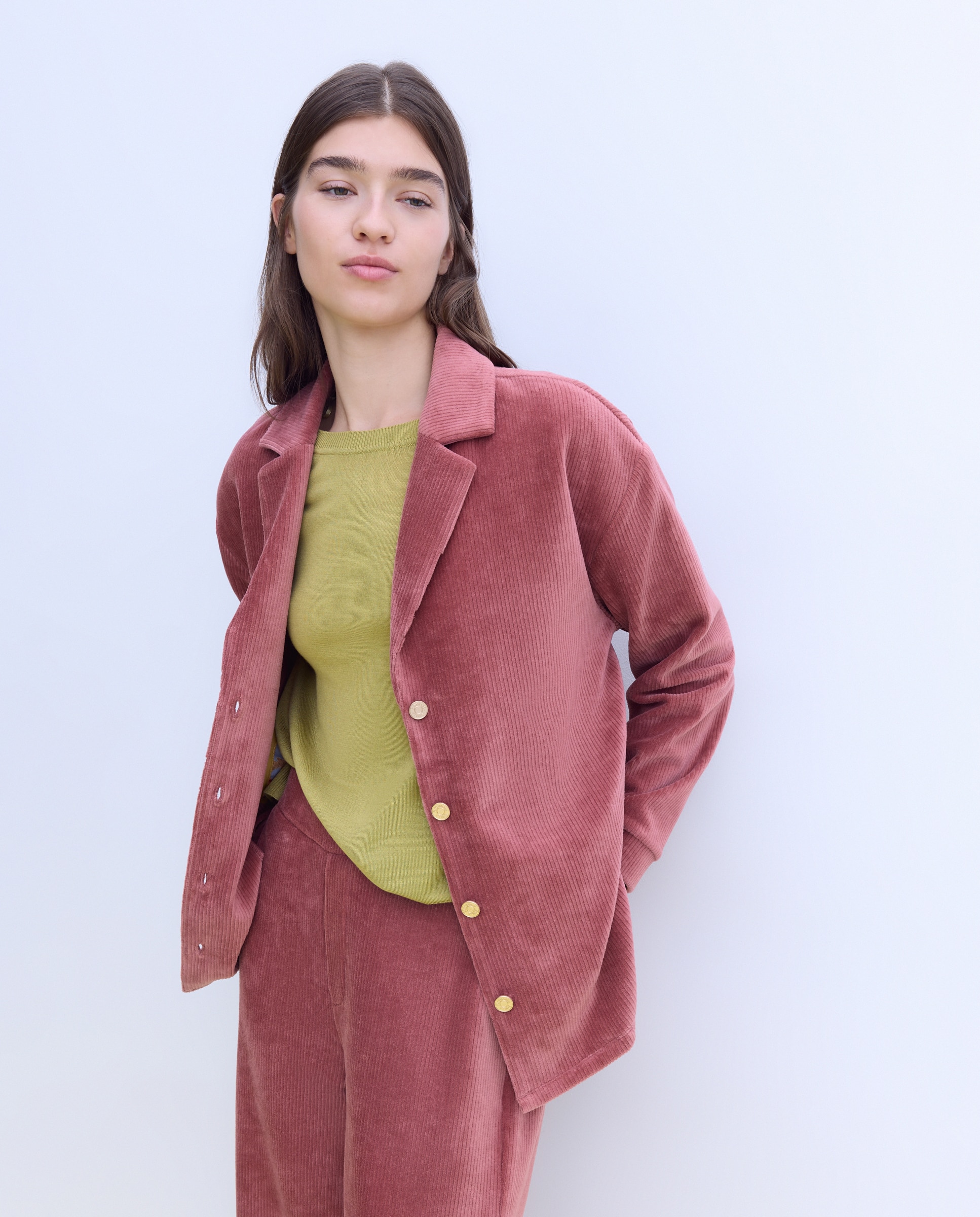Chaqueta solapa pana - Stella Rittwagen - 770 Terracota 770 Terracota-1
