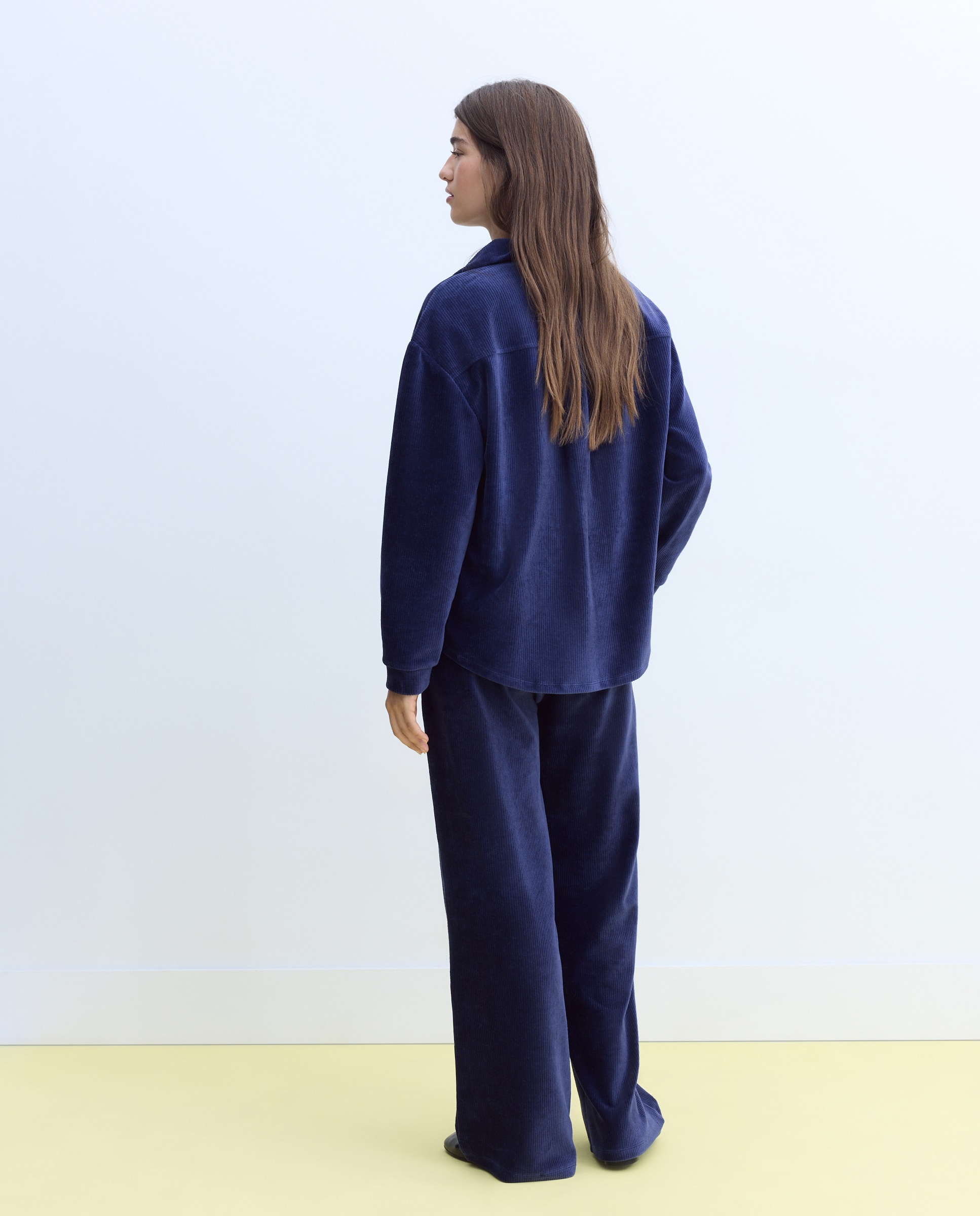 Chaqueta solapa pana - Stella Rittwagen - Azul marino Azul marino-3