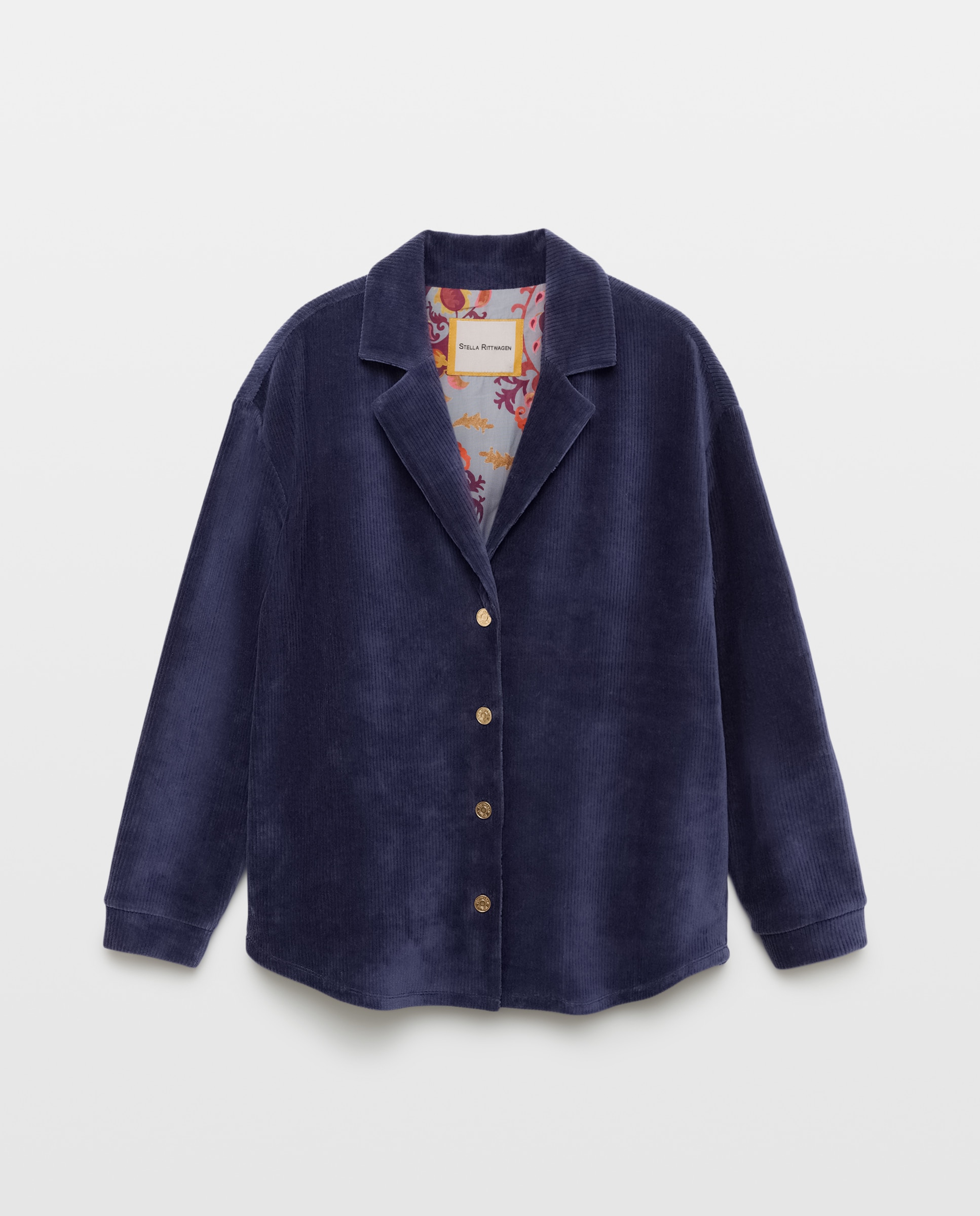 Chaqueta solapa pana - Stella Rittwagen - Azul marino Azul marino-4