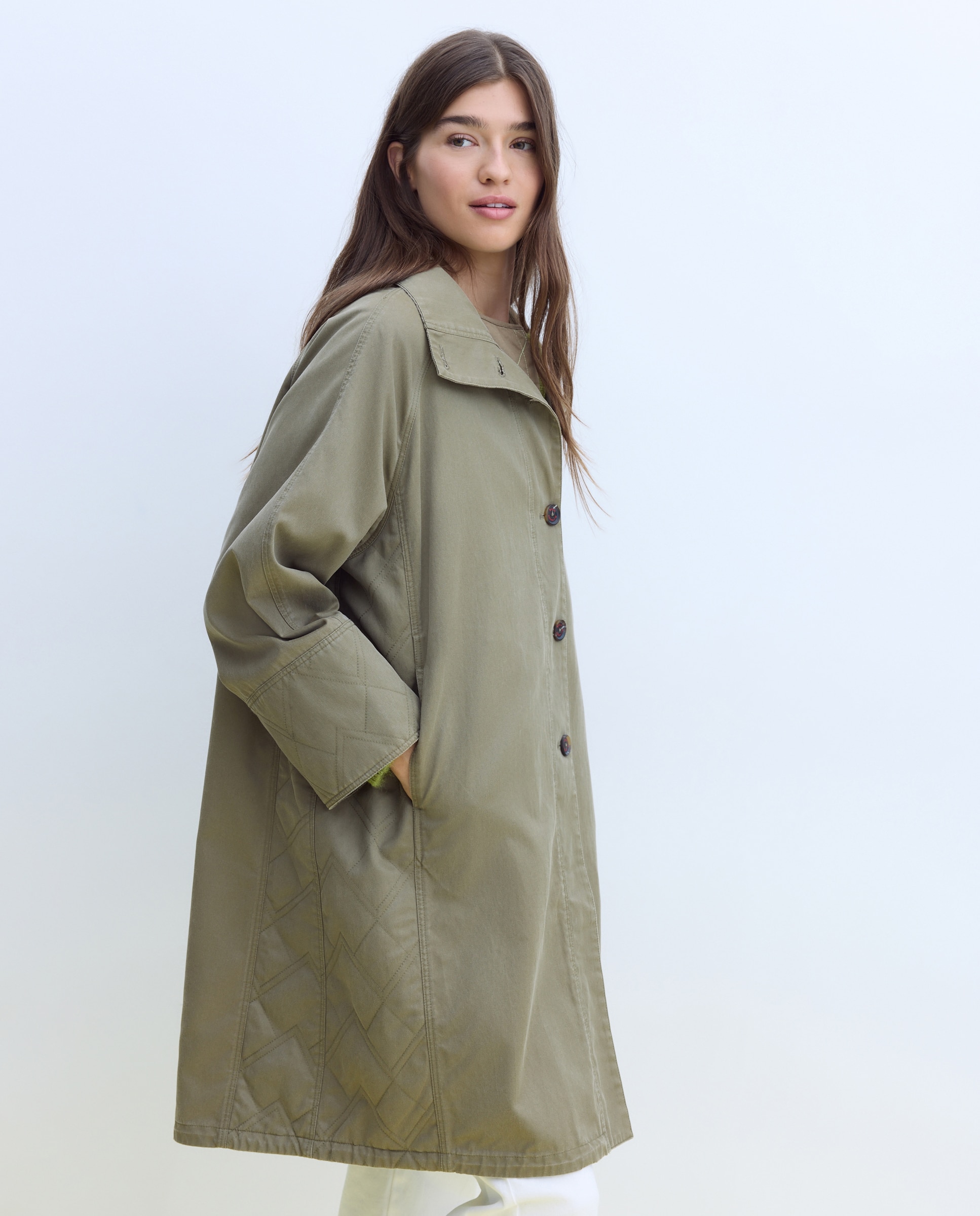 Imagen 0 de Gabardina estilo chaleco 520 Kaki