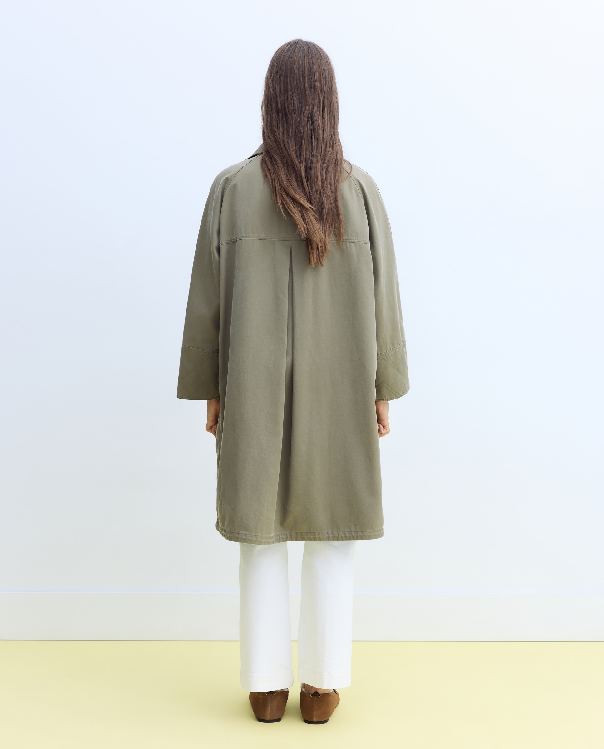 Gabardina estilo chaleco - Stella Rittwagen - 520 Kaki 520 Kaki-4