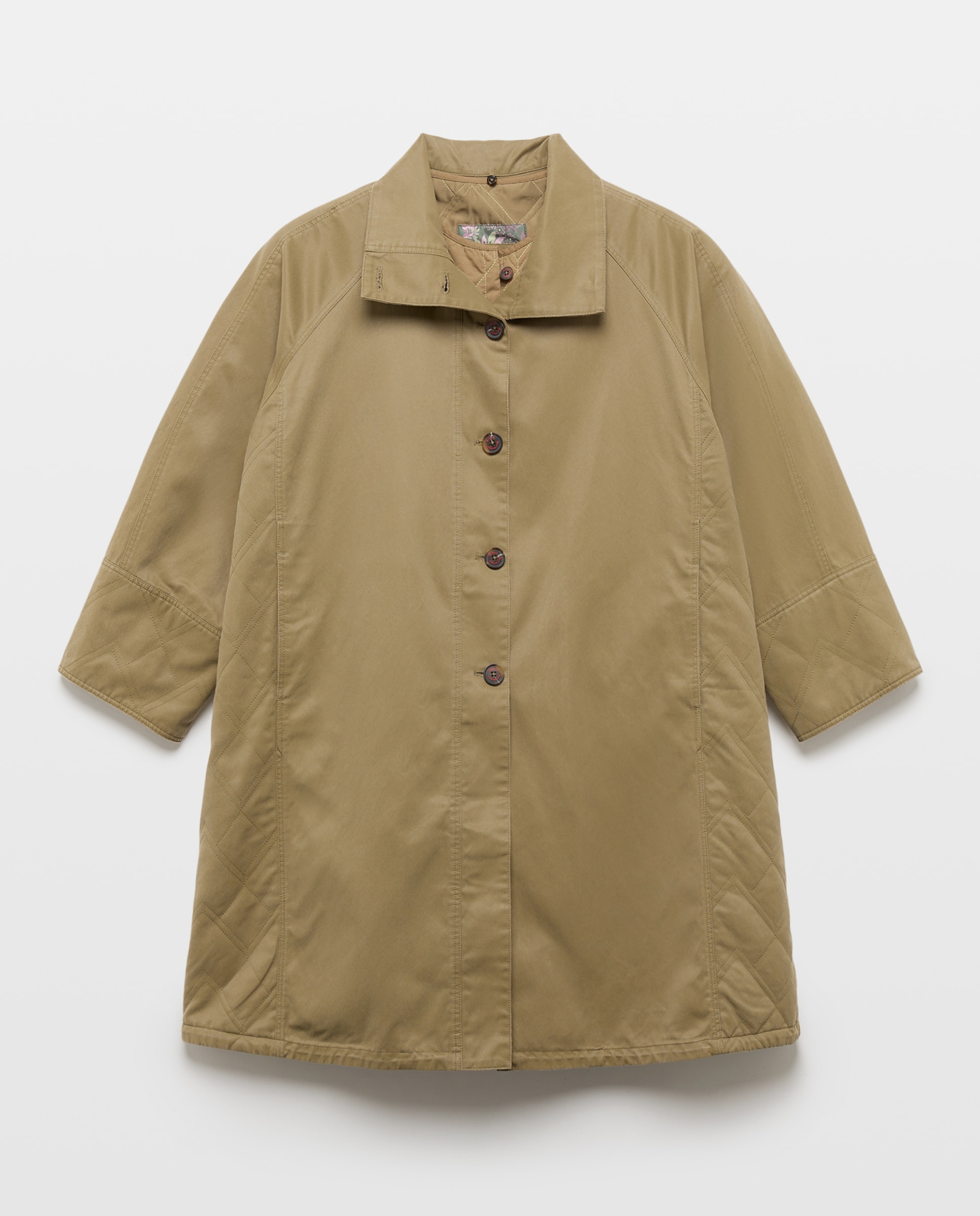 Gabardina estilo chaleco - Stella Rittwagen - 520 Kaki 520 Kaki-5