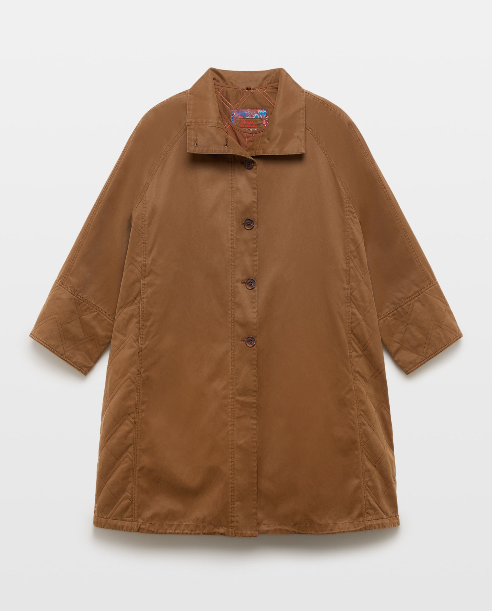 Gabardina estilo chaleco - Stella Rittwagen - Marrón Marrón-5