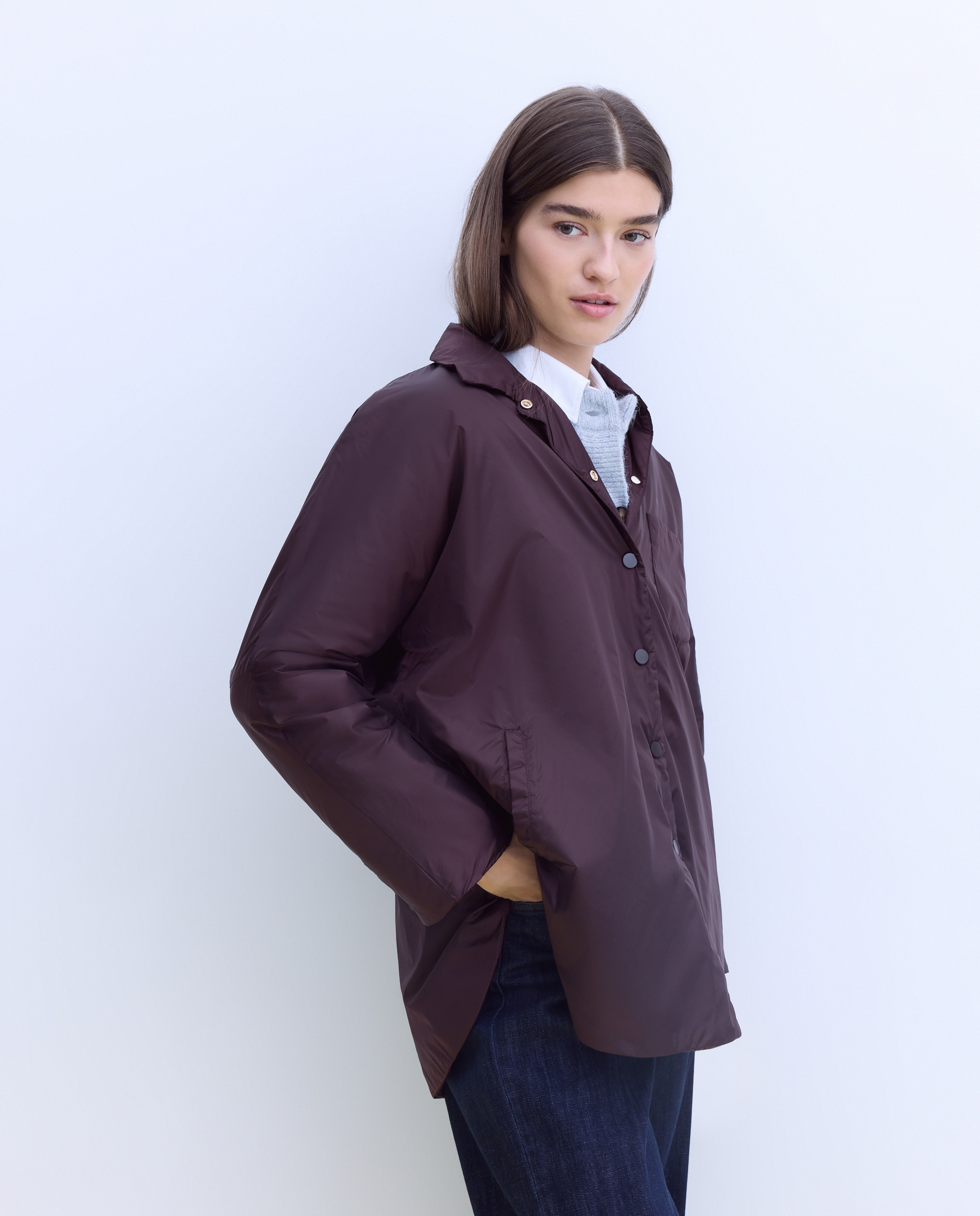 Imagen 0 de Parka deportiva técnica de mujer corta Chocolate