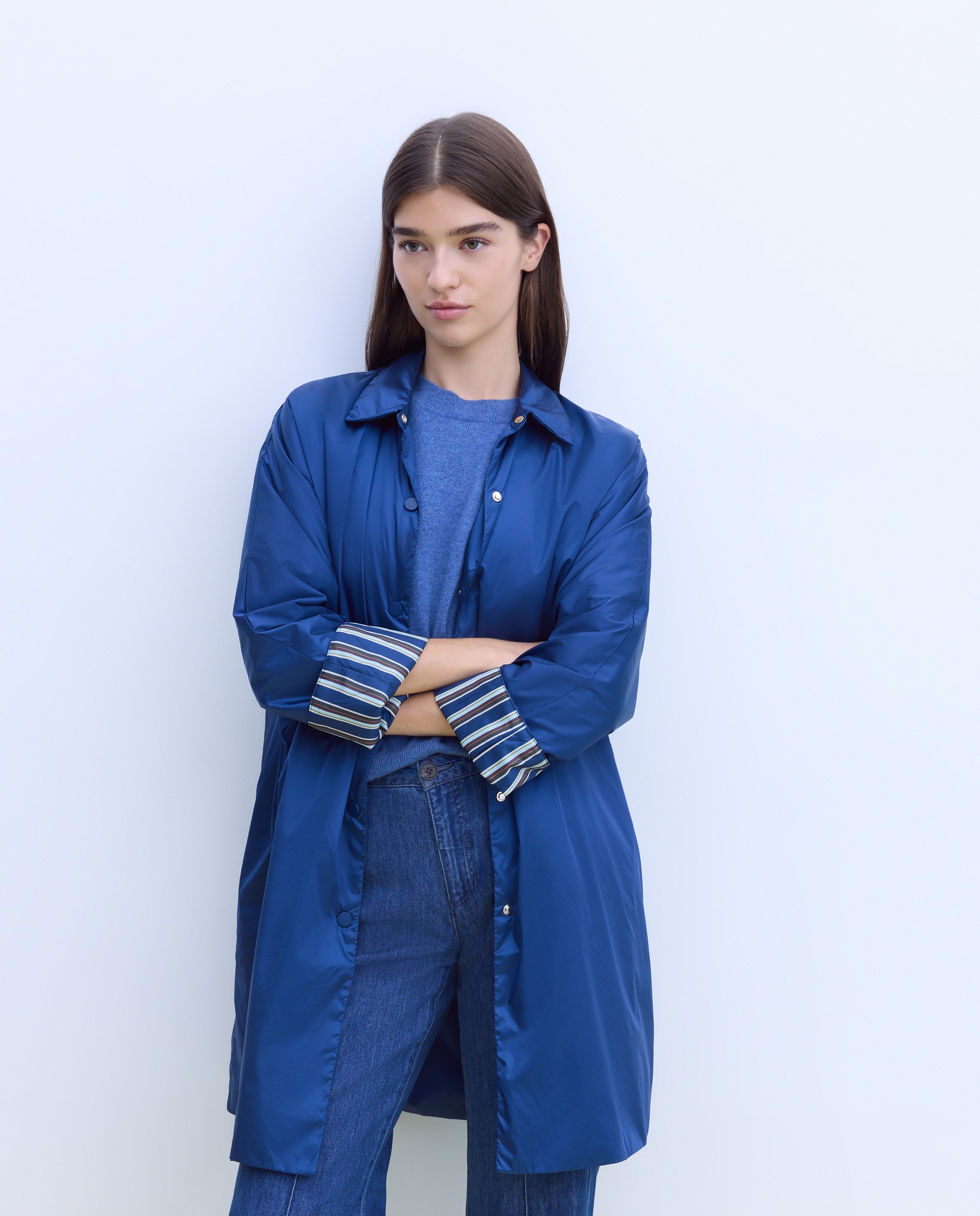 Imagen 0 de Parka deportiva técnica de mujer larga 430 Azul oscuro