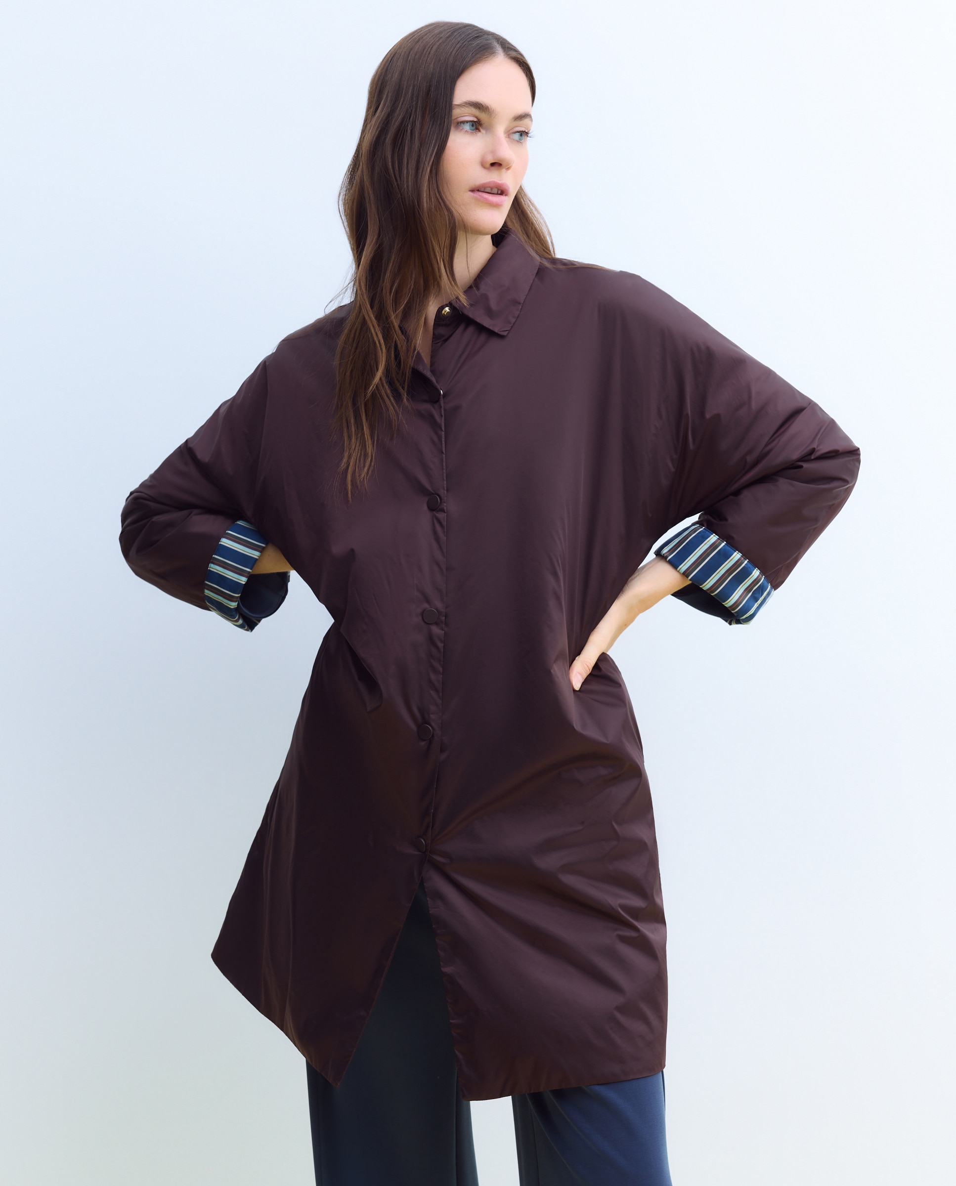 Parka Desportiva Técnica Comprida Chocolate-2