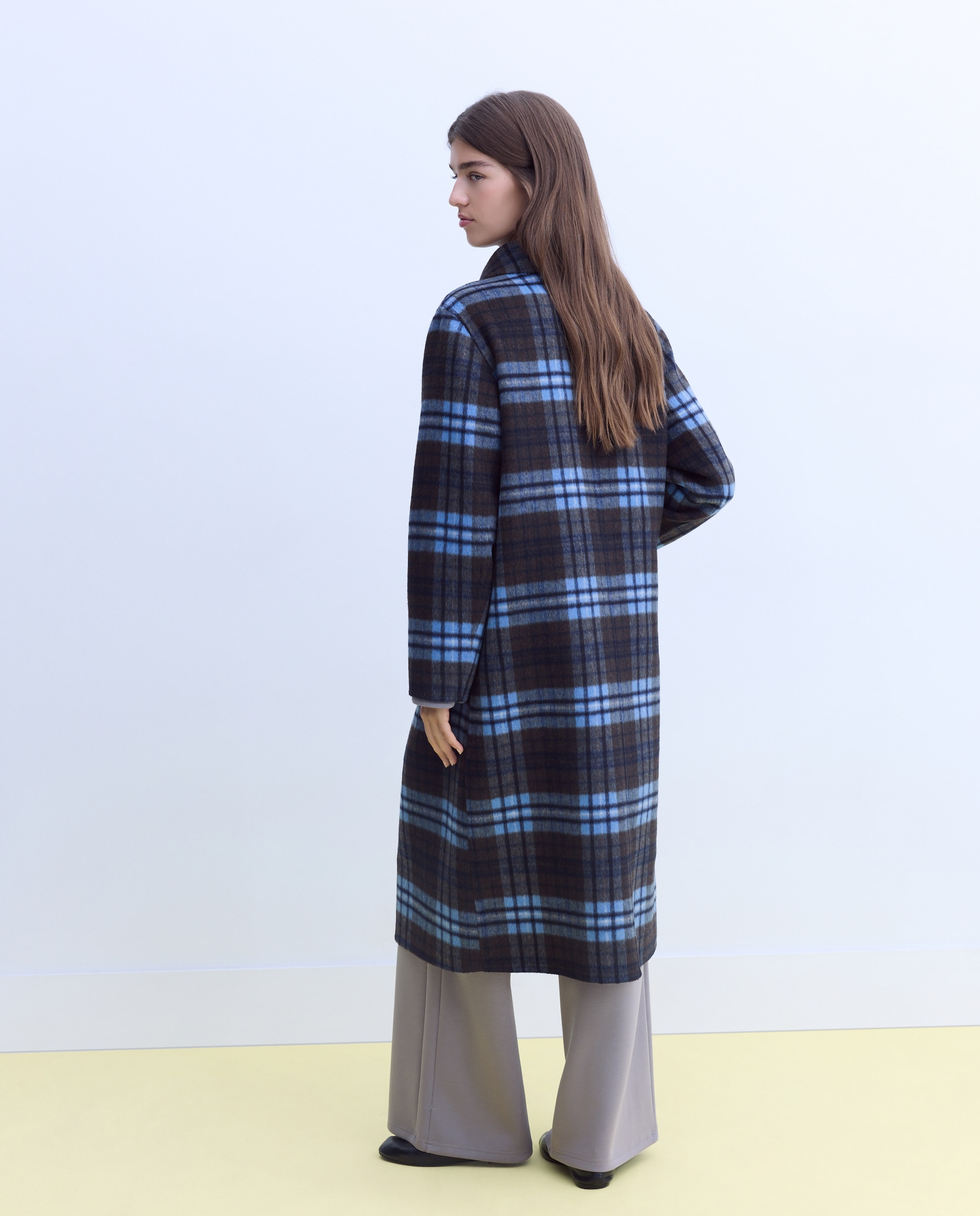 Abrigo reversible cuadros - Stella Rittwagen - Azul Azul-4